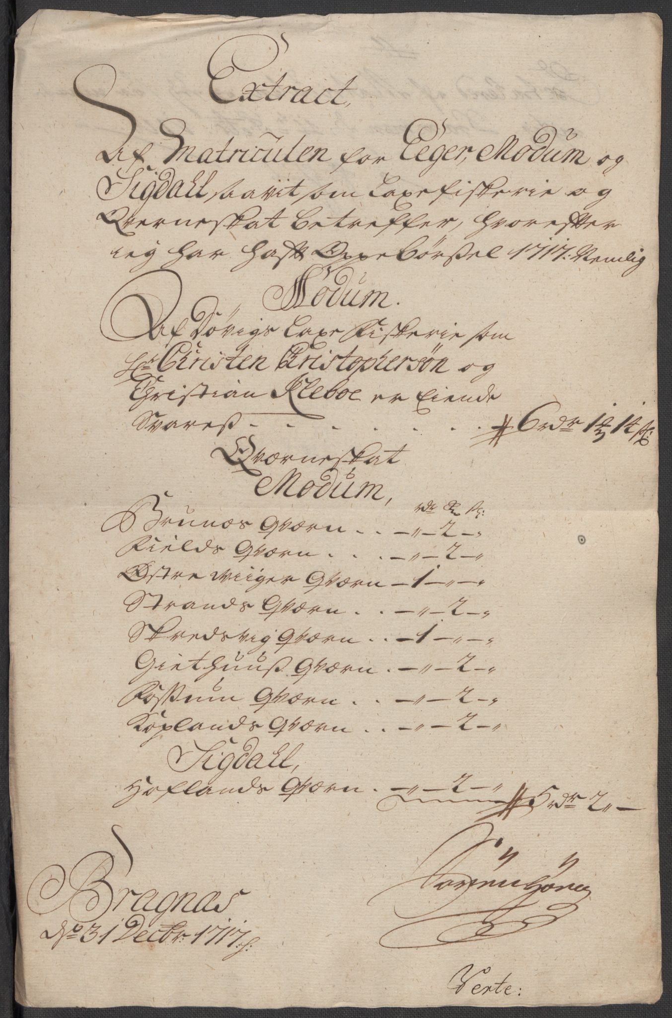 Rentekammeret inntil 1814, Reviderte regnskaper, Fogderegnskap, RA/EA-4092/R31/L1711: Fogderegnskap Hurum, Røyken, Eiker, Lier og Buskerud, 1717, s. 186