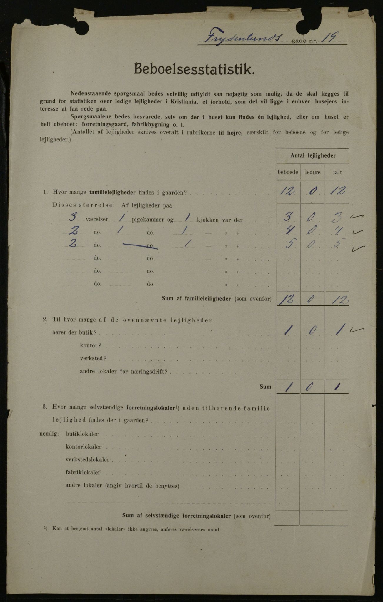 OBA, Kommunal folketelling 1.2.1908 for Kristiania kjøpstad, 1908, s. 25595