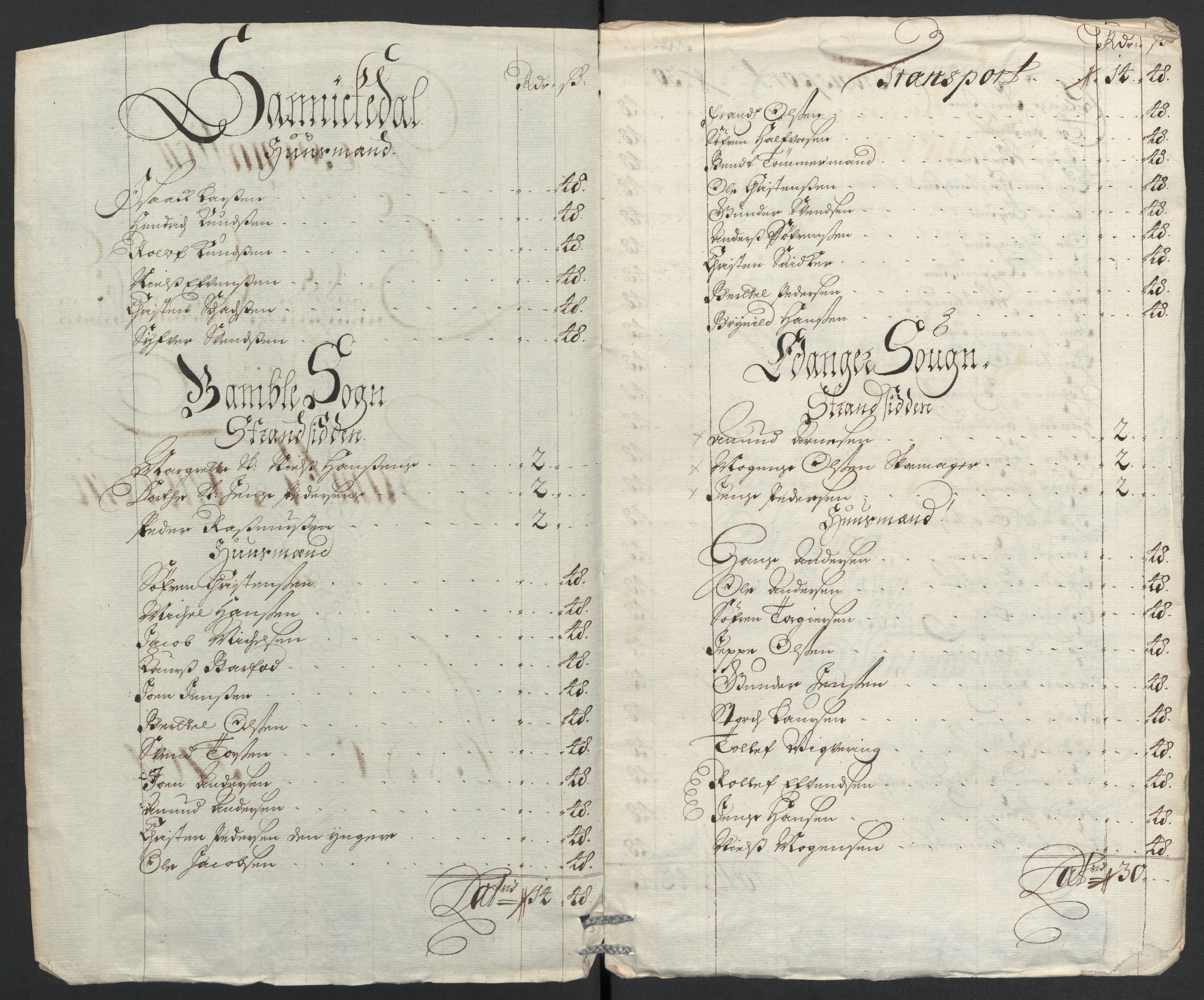 Rentekammeret inntil 1814, Reviderte regnskaper, Fogderegnskap, AV/RA-EA-4092/R36/L2105: Fogderegnskap Øvre og Nedre Telemark og Bamble, 1701, s. 180