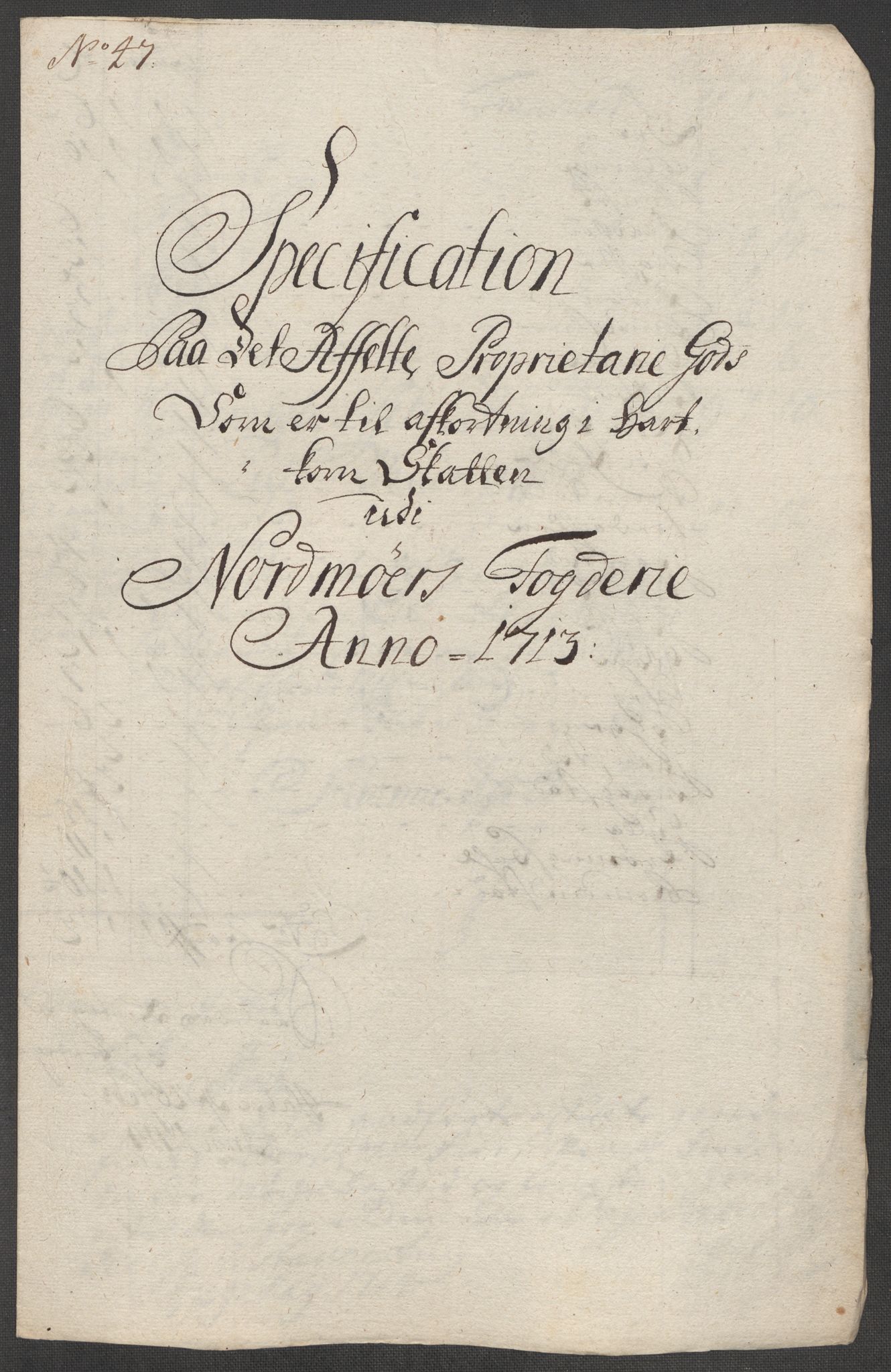 Rentekammeret inntil 1814, Reviderte regnskaper, Fogderegnskap, AV/RA-EA-4092/R56/L3747: Fogderegnskap Nordmøre, 1713, s. 242