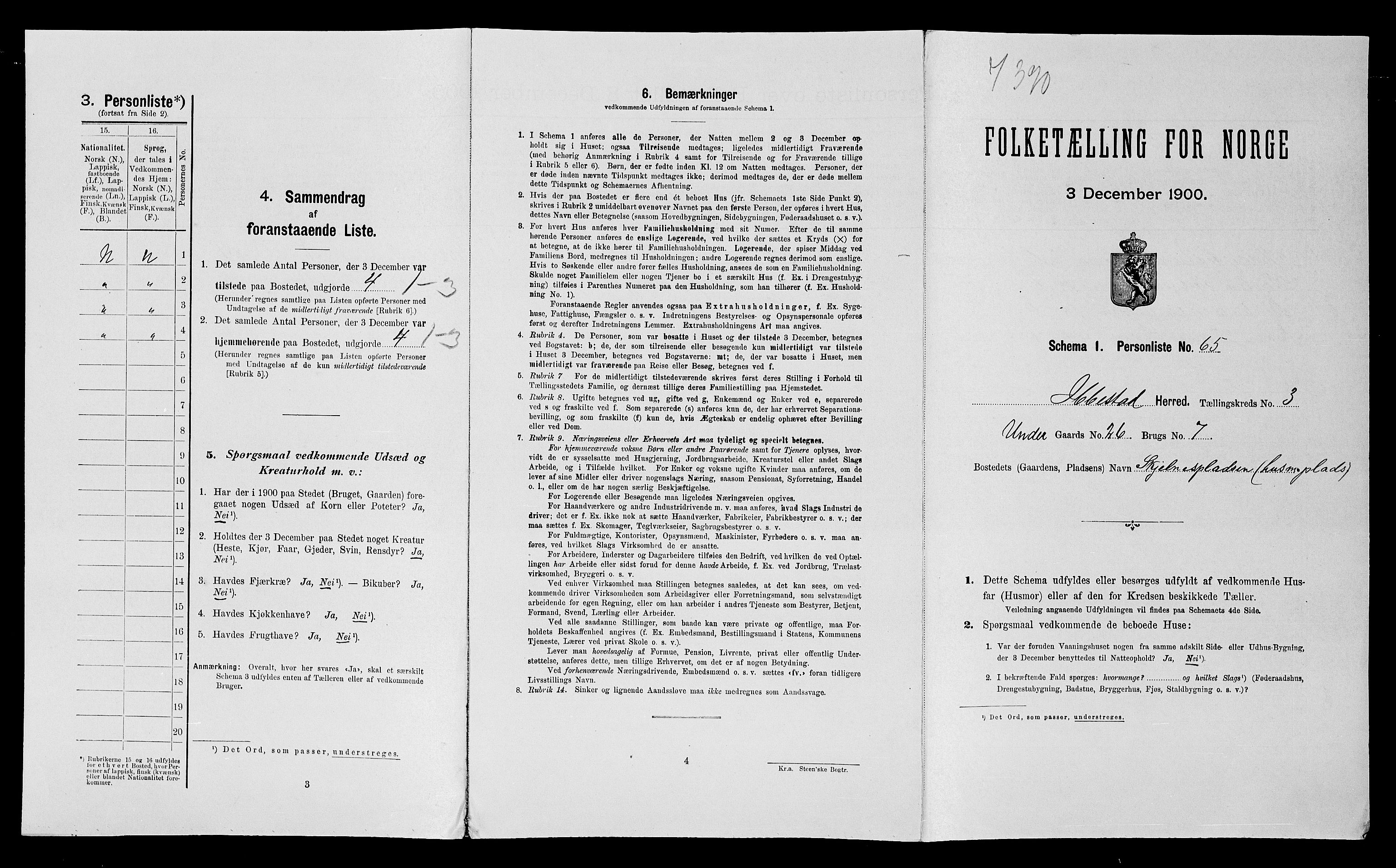 SATØ, Folketelling 1900 for 1917 Ibestad herred, 1900, s. 586