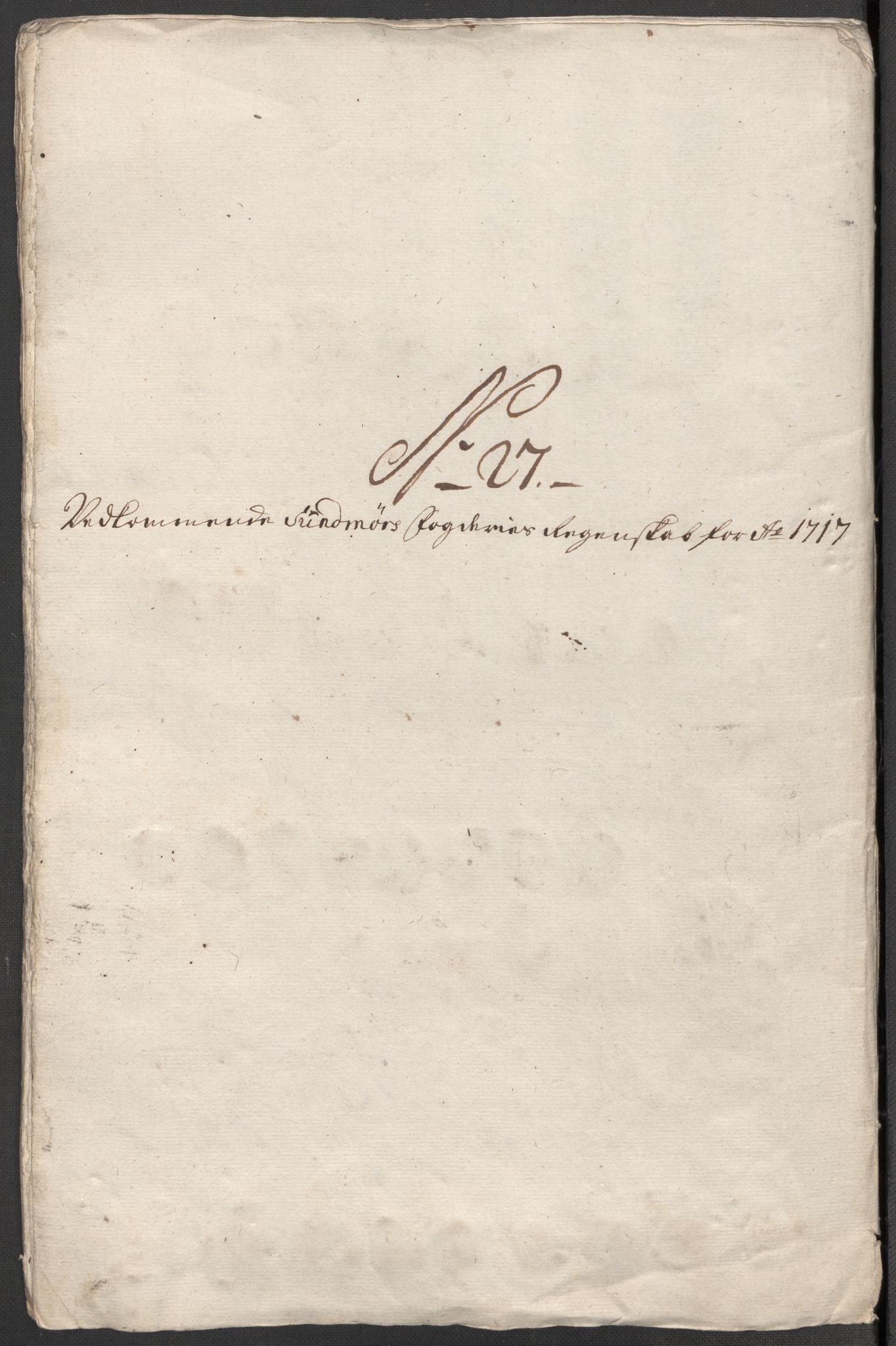Rentekammeret inntil 1814, Reviderte regnskaper, Fogderegnskap, RA/EA-4092/R54/L3569: Fogderegnskap Sunnmøre, 1717, s. 217