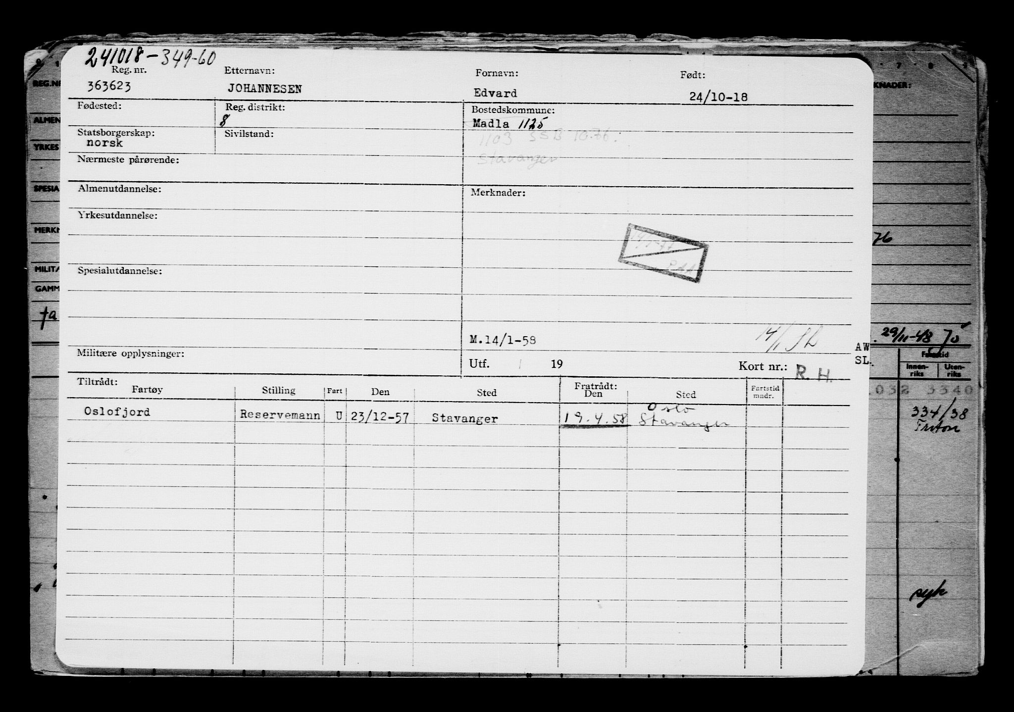 Direktoratet for sjømenn, AV/RA-S-3545/G/Gb/L0163: Hovedkort, 1918, s. 510