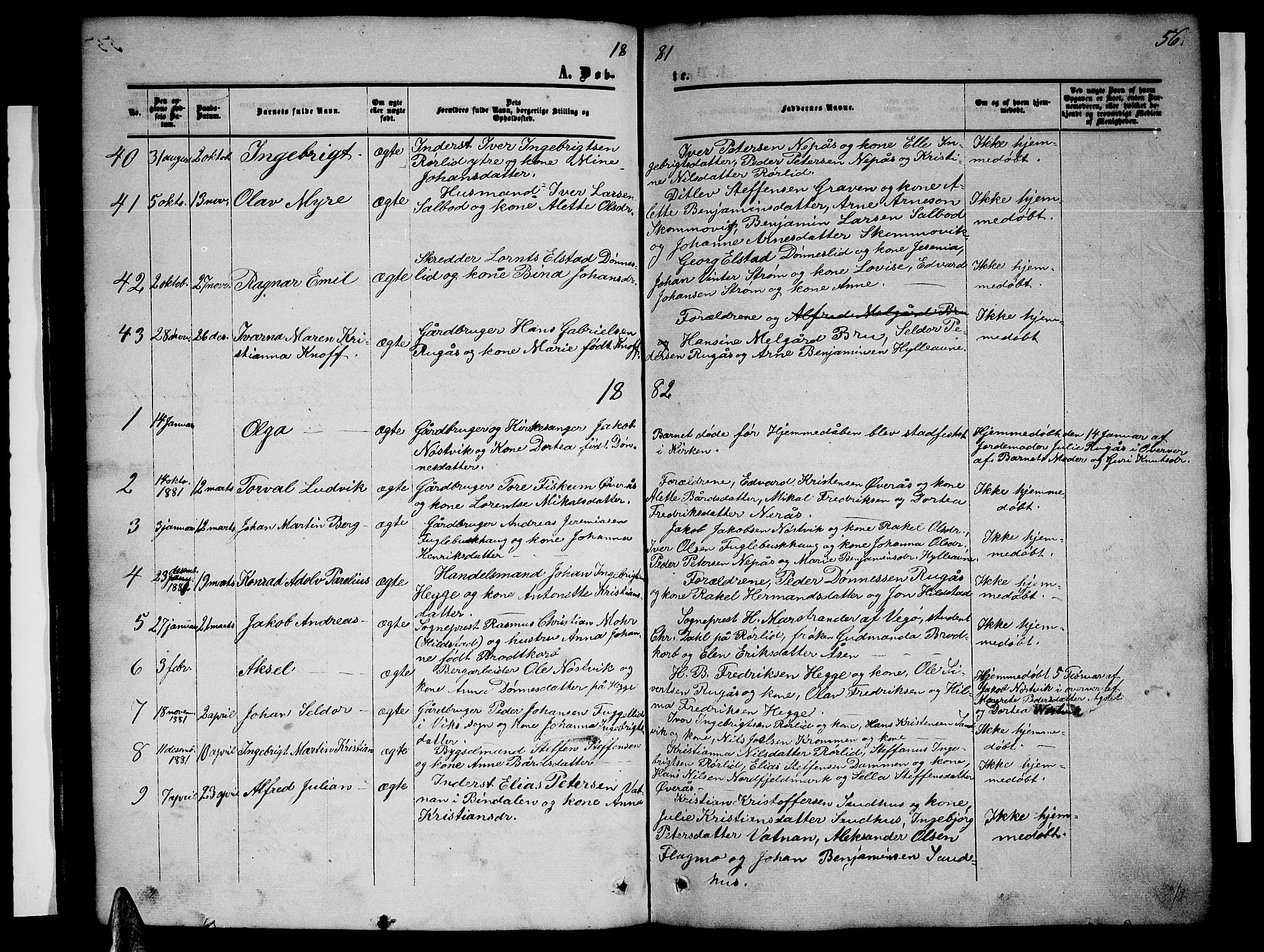 Ministerialprotokoller, klokkerbøker og fødselsregistre - Nordland, AV/SAT-A-1459/814/L0229: Klokkerbok nr. 814C02, 1859-1883, s. 56