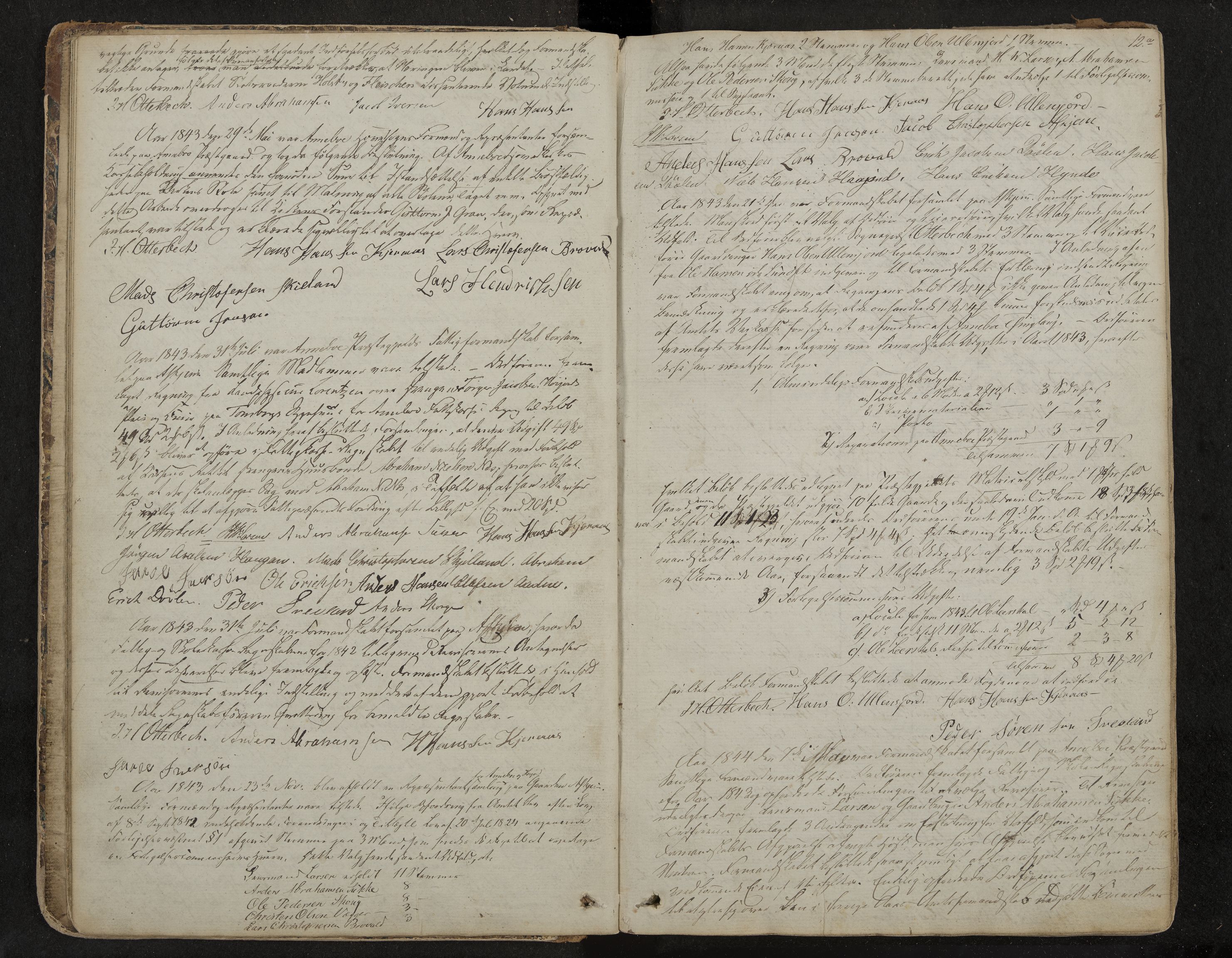 Andebu formannskap og sentraladministrasjon, IKAK/0719021-1/A/Aa/L0001: Møtebok med register, 1837-1869, s. 12a