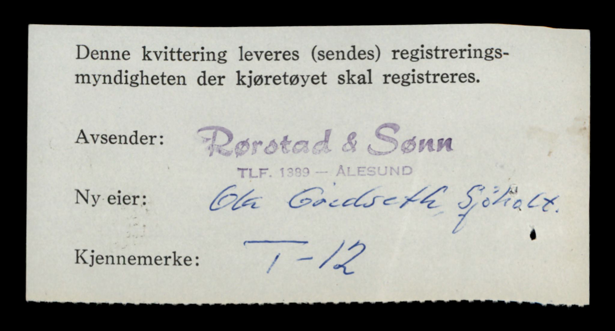 Møre og Romsdal vegkontor - Ålesund trafikkstasjon, AV/SAT-A-4099/F/Fe/L0001: Registreringskort for kjøretøy T 3 - T 127, 1927-1998, s. 170