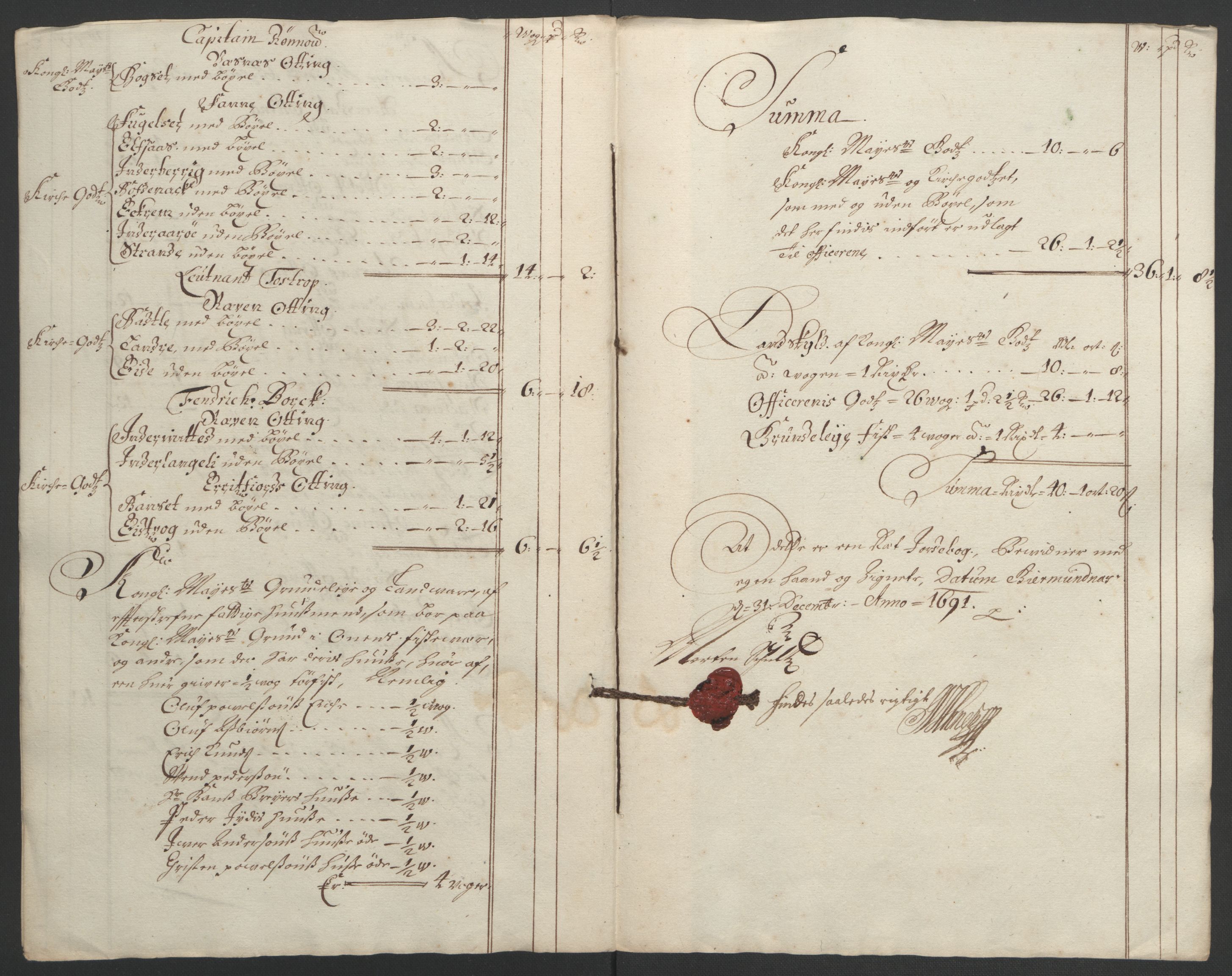 Rentekammeret inntil 1814, Reviderte regnskaper, Fogderegnskap, RA/EA-4092/R55/L3649: Fogderegnskap Romsdal, 1690-1691, s. 300