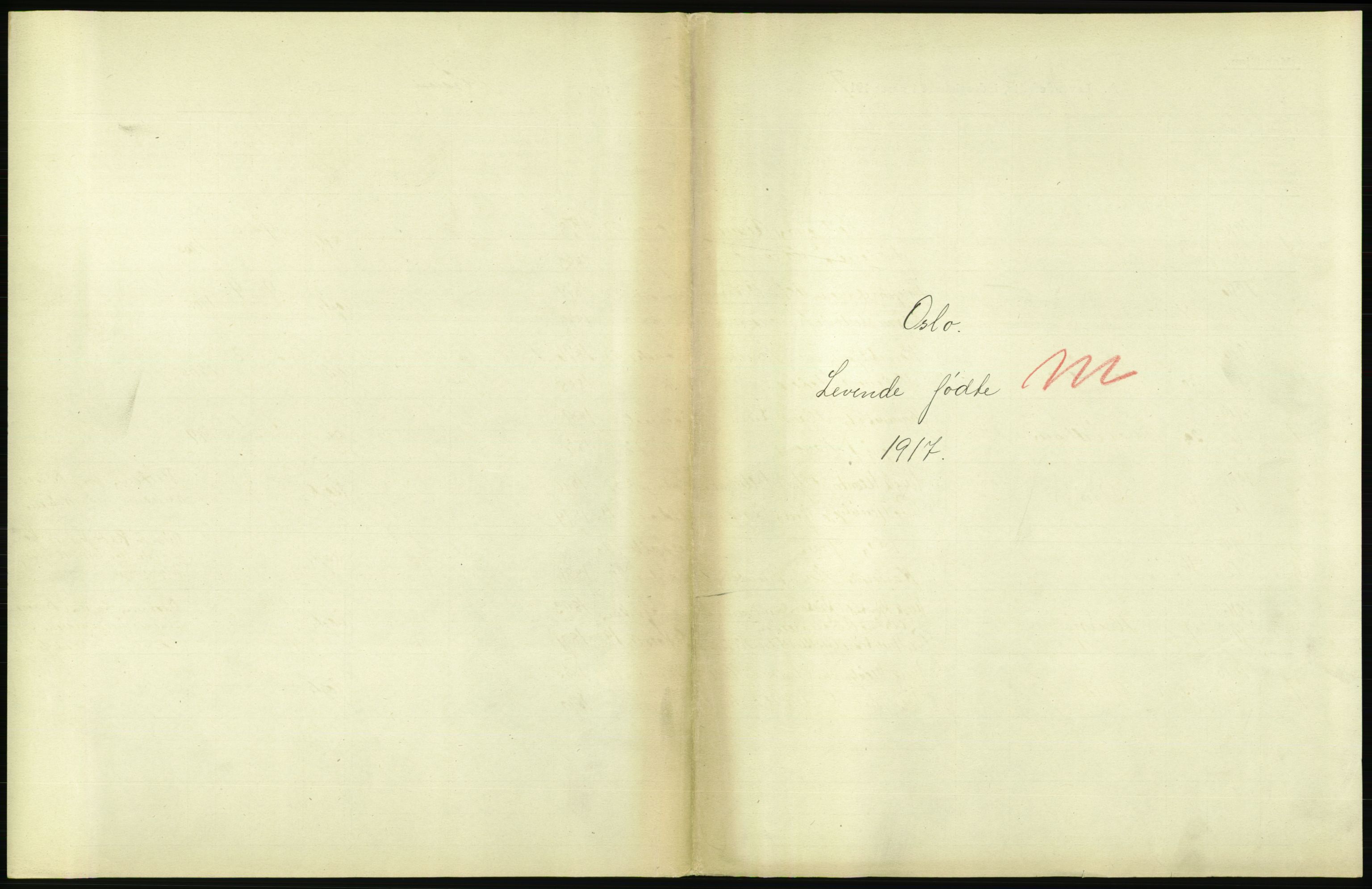 Statistisk sentralbyrå, Sosiodemografiske emner, Befolkning, RA/S-2228/D/Df/Dfb/Dfbg/L0006: Kristiania: Levendefødte menn og kvinner., 1917, s. 539