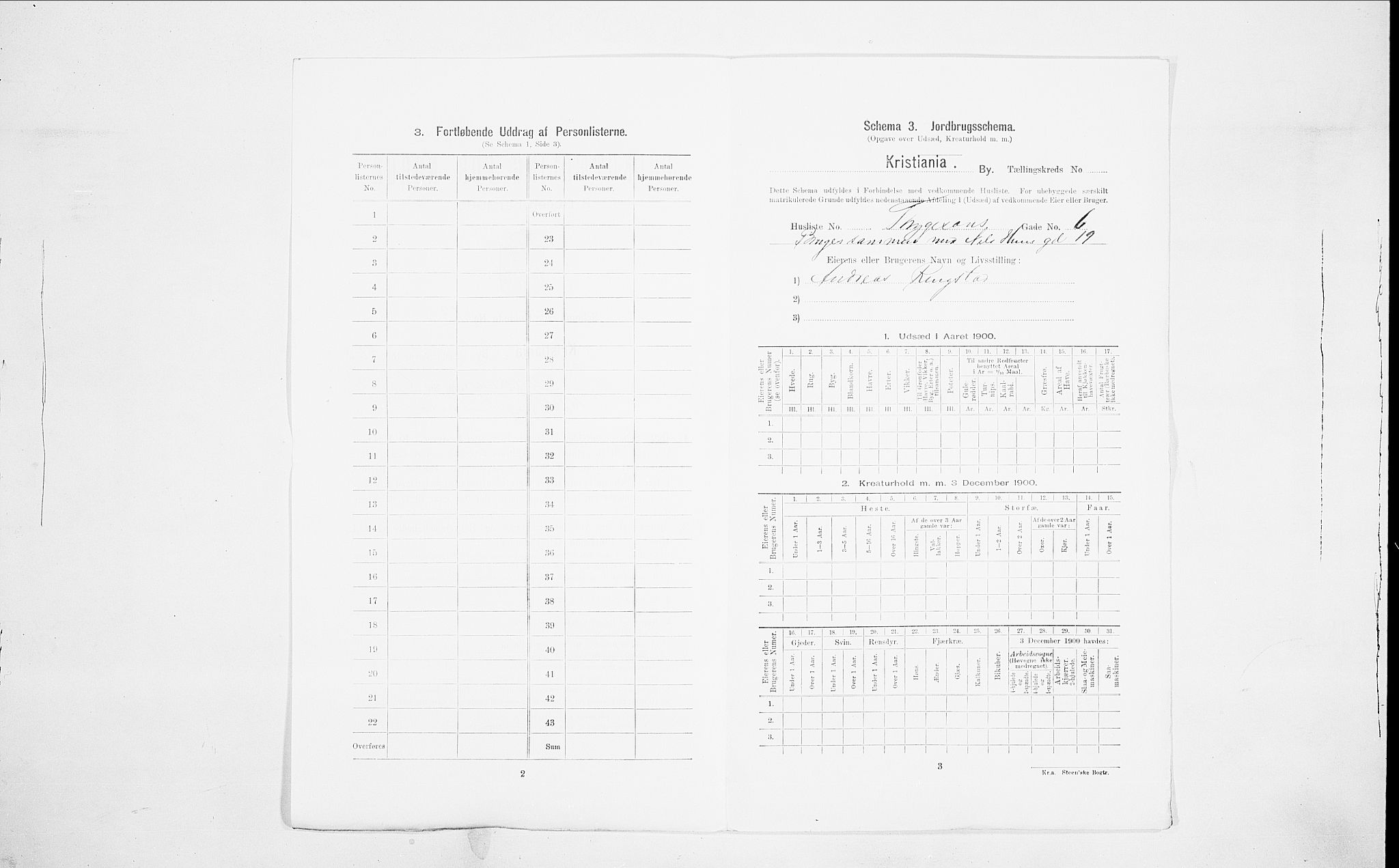 SAO, Folketelling 1900 for 0301 Kristiania kjøpstad, 1900, s. 100248