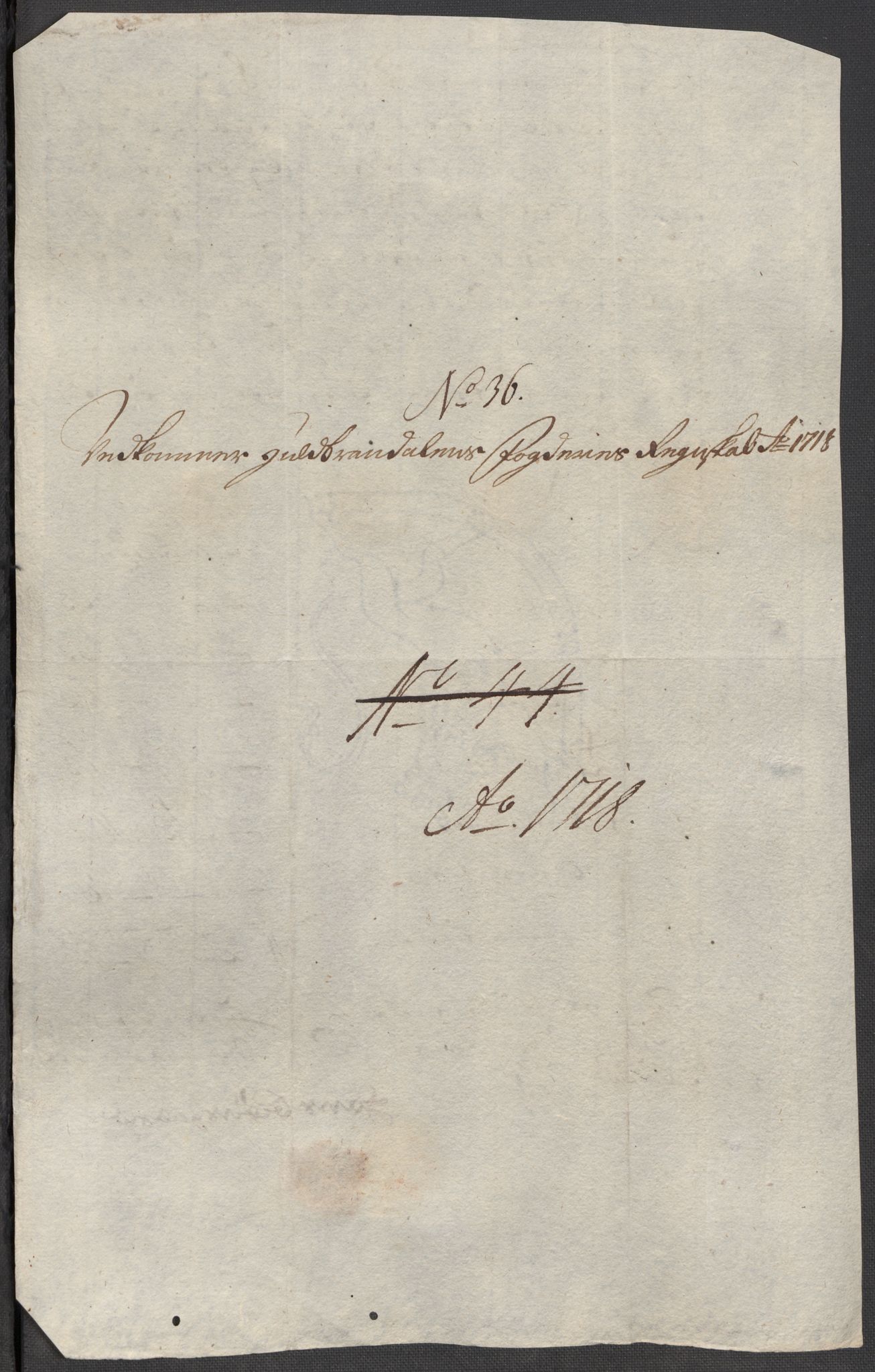 Rentekammeret inntil 1814, Reviderte regnskaper, Fogderegnskap, RA/EA-4092/R17/L1188: Fogderegnskap Gudbrandsdal, 1718, s. 184