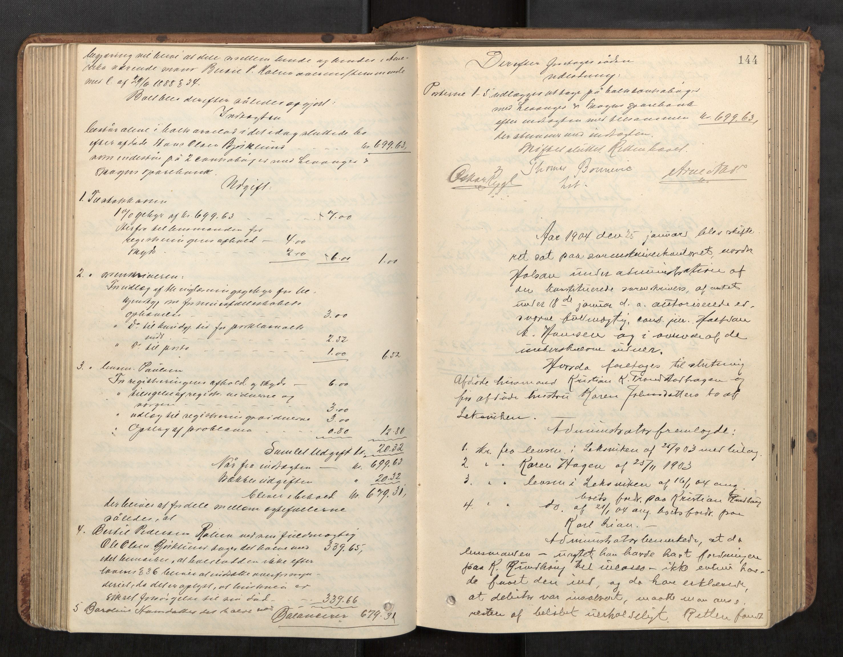 Stjør- og Verdal sorenskriveri, AV/SAT-A-4167/1/3/3A/L0048: Skifteslutningsprotokoll, 1901-1907, s. 144