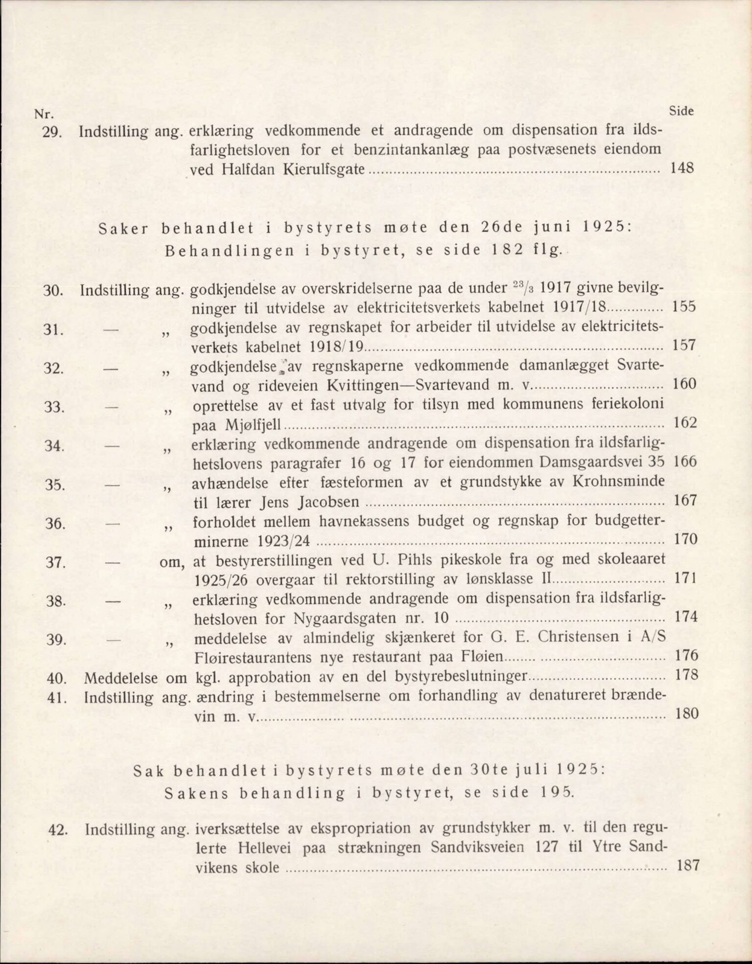 Bergen kommune. Formannskapet, BBA/A-0003/Ad/L0110: Bergens Kommuneforhandlinger, bind I, 1925