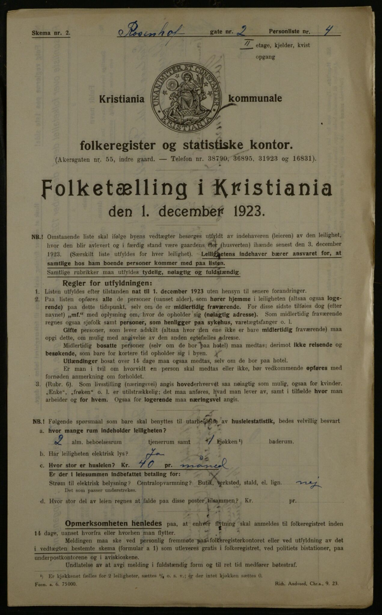 OBA, Kommunal folketelling 1.12.1923 for Kristiania, 1923, s. 92383