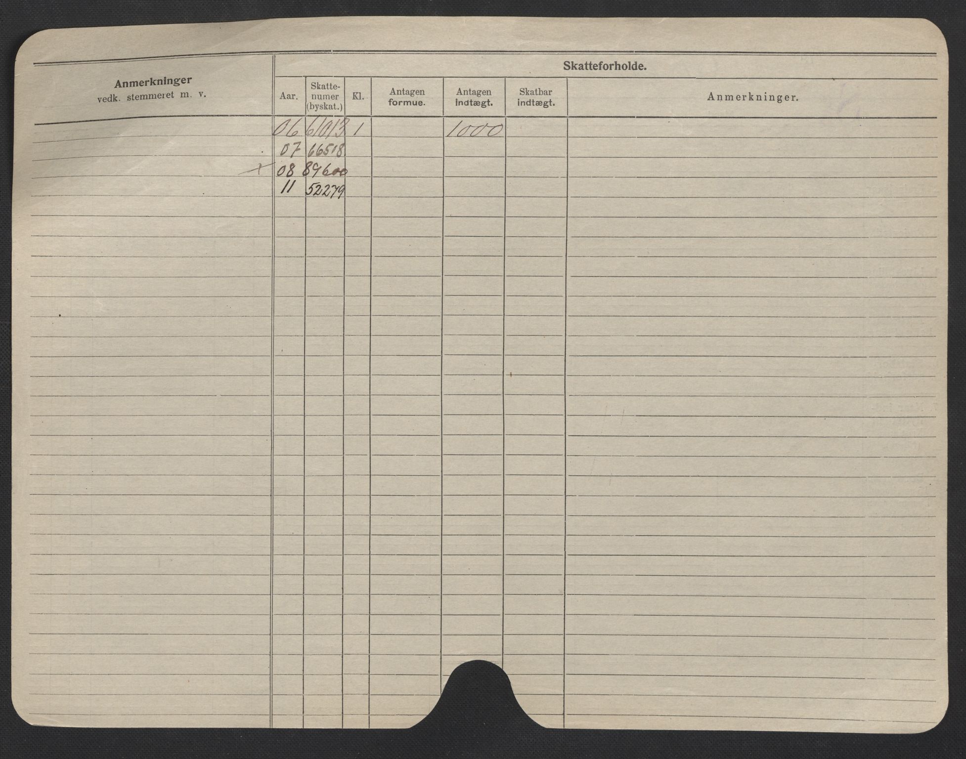 Oslo folkeregister, Registerkort, AV/SAO-A-11715/F/Fa/Fac/L0006: Menn, 1906-1914, s. 952b