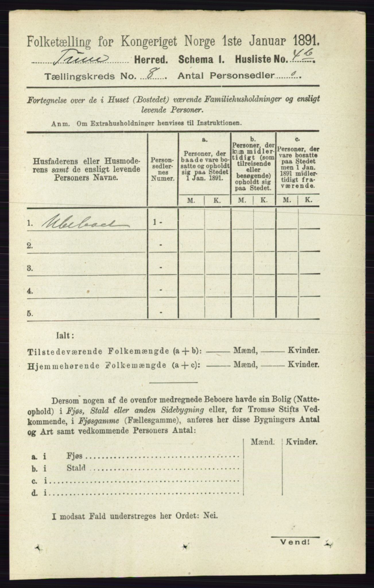 RA, Folketelling 1891 for 0130 Tune herred, 1891, s. 5708