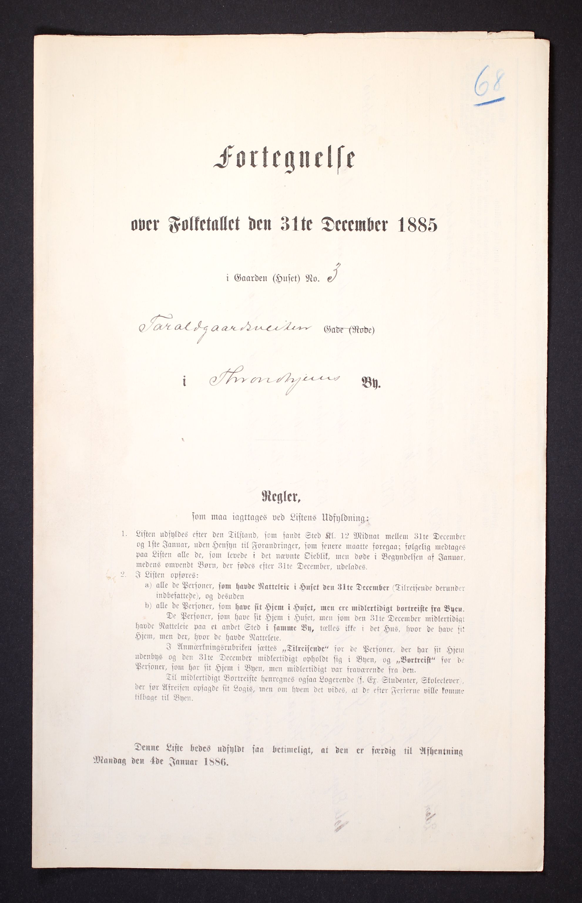 SAT, Folketelling 1885 for 1601 Trondheim kjøpstad, 1885, s. 1761