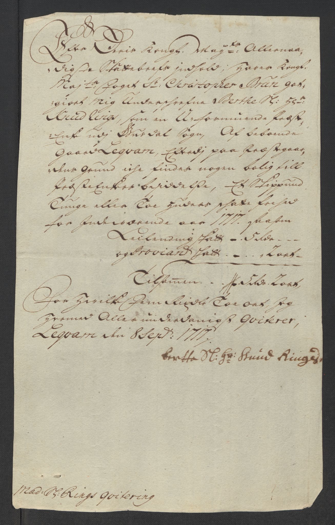 Rentekammeret inntil 1814, Reviderte regnskaper, Fogderegnskap, RA/EA-4092/R17/L1187: Fogderegnskap Gudbrandsdal, 1717, s. 177