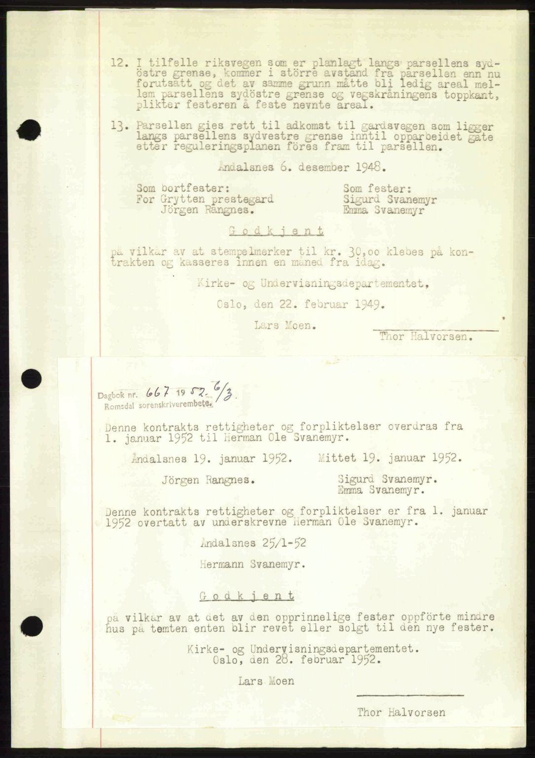 Romsdal sorenskriveri, AV/SAT-A-4149/1/2/2C: Pantebok nr. A28, 1948-1949, Dagboknr: 599/1949