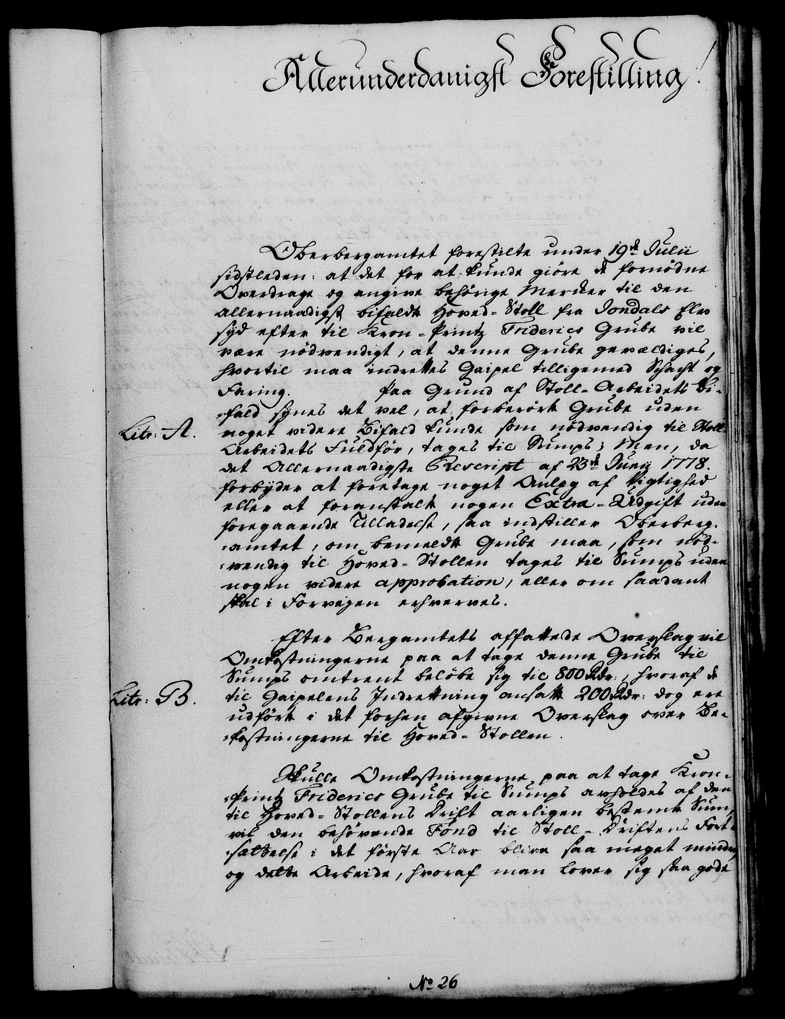 Rentekammeret, Renteskriverkontorene, RA/EA-3115/M/Mf/Mfa/L0004: Resolusjonsprotokoll med register (merket RK 54.4), 1782