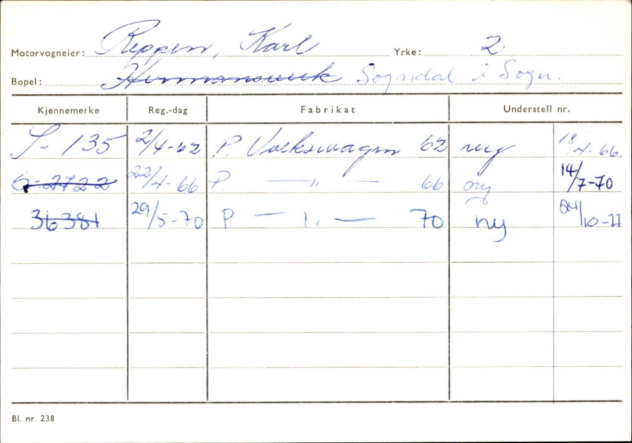 Statens vegvesen, Sogn og Fjordane vegkontor, AV/SAB-A-5301/4/F/L0124: Eigarregister Sogndal A-U, 1945-1975, s. 2005