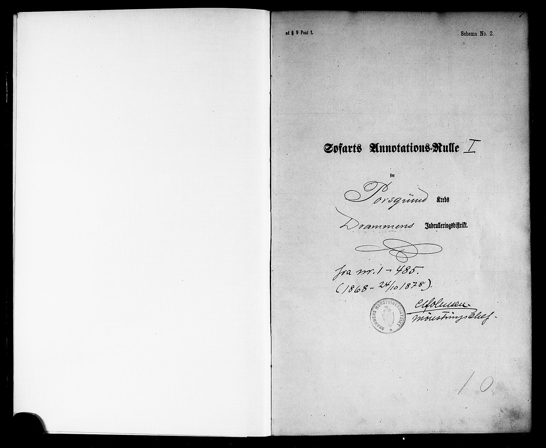 Porsgrunn innrulleringskontor, AV/SAKO-A-829/F/Fb/L0002: Annotasjonsrulle, 1868-1901, s. 3