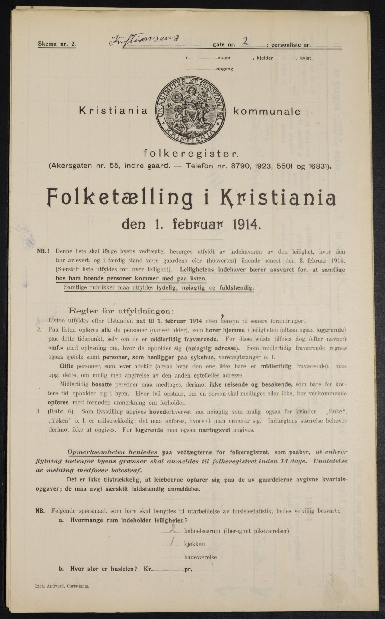 OBA, Kommunal folketelling 1.2.1914 for Kristiania, 1914, s. 54163