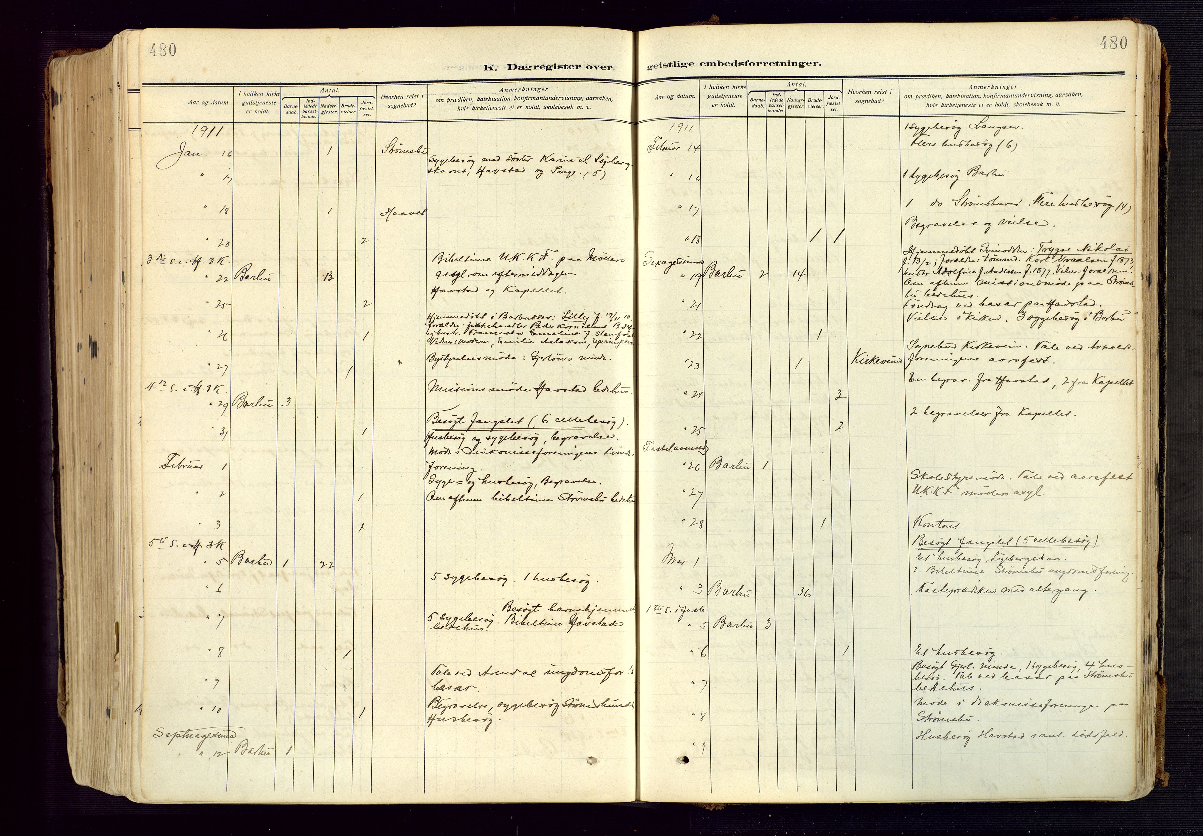 Barbu sokneprestkontor, SAK/1111-0003/F/Fa/L0006: Ministerialbok nr. A 6, 1910-1929, s. 480