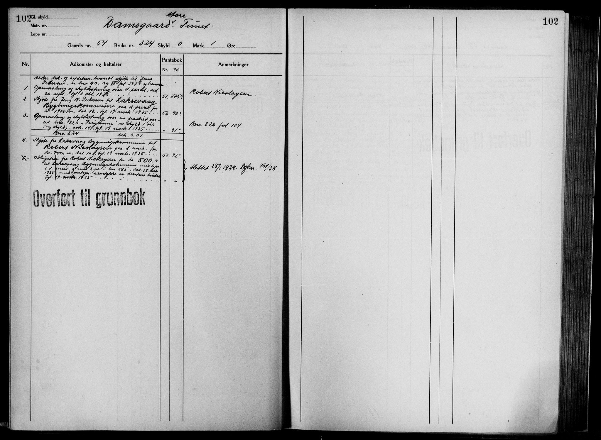 Midhordland sorenskriveri, AV/SAB-A-3001/1/G/Ga/Gab/L0117: Panteregister nr. II.A.b.117, s. 102