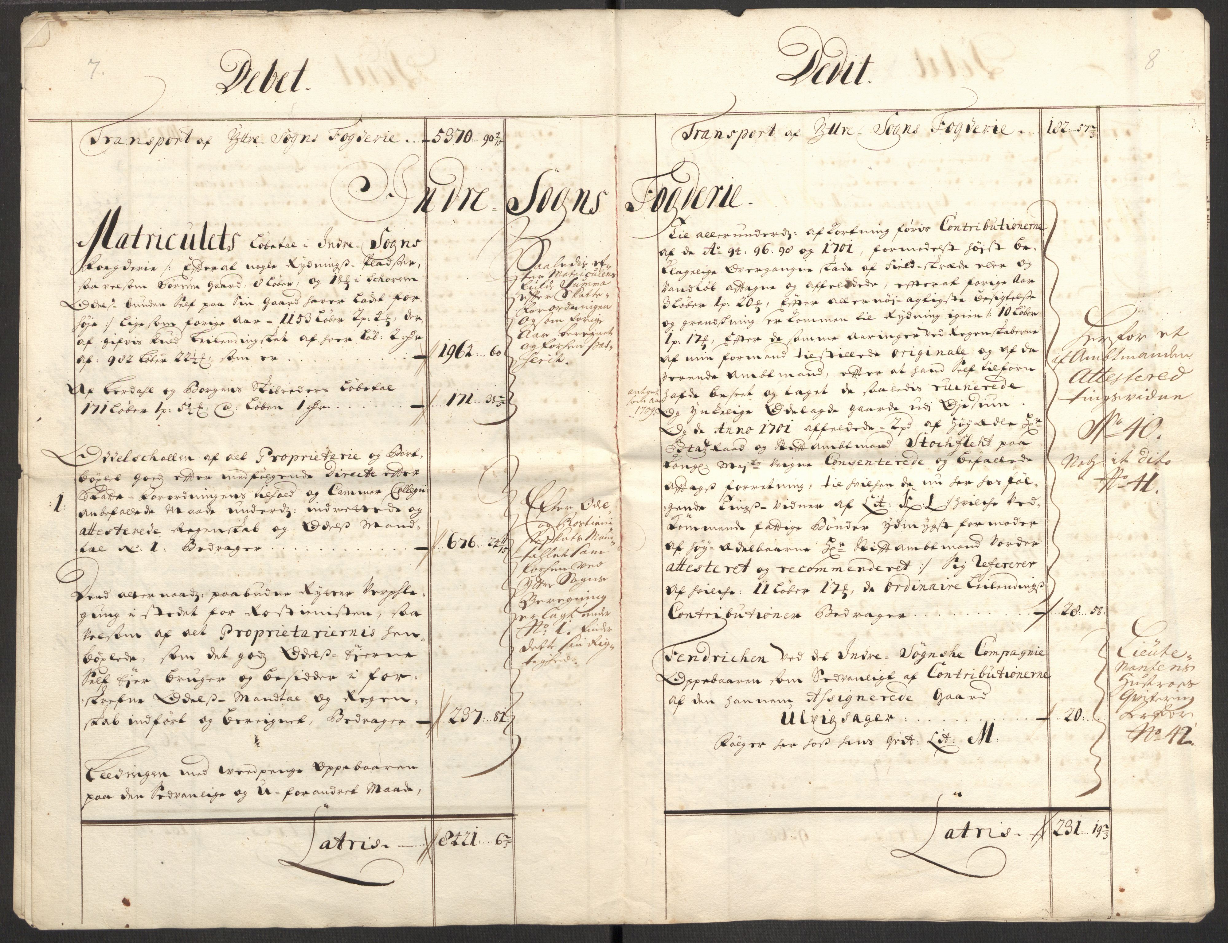 Rentekammeret inntil 1814, Reviderte regnskaper, Fogderegnskap, RA/EA-4092/R52/L3317: Fogderegnskap Sogn, 1711, s. 7