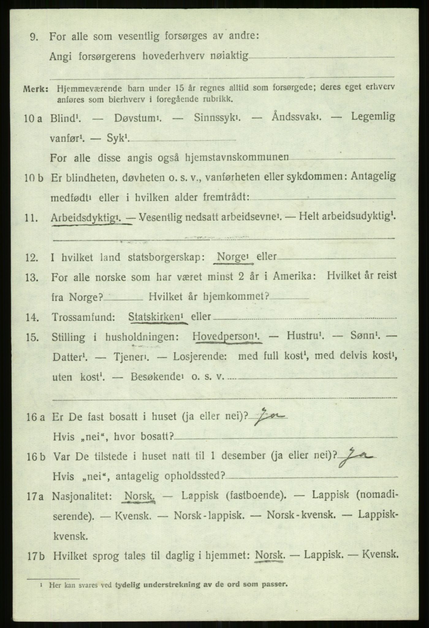 SATØ, Folketelling 1920 for 1921 Salangen herred, 1920, s. 2041