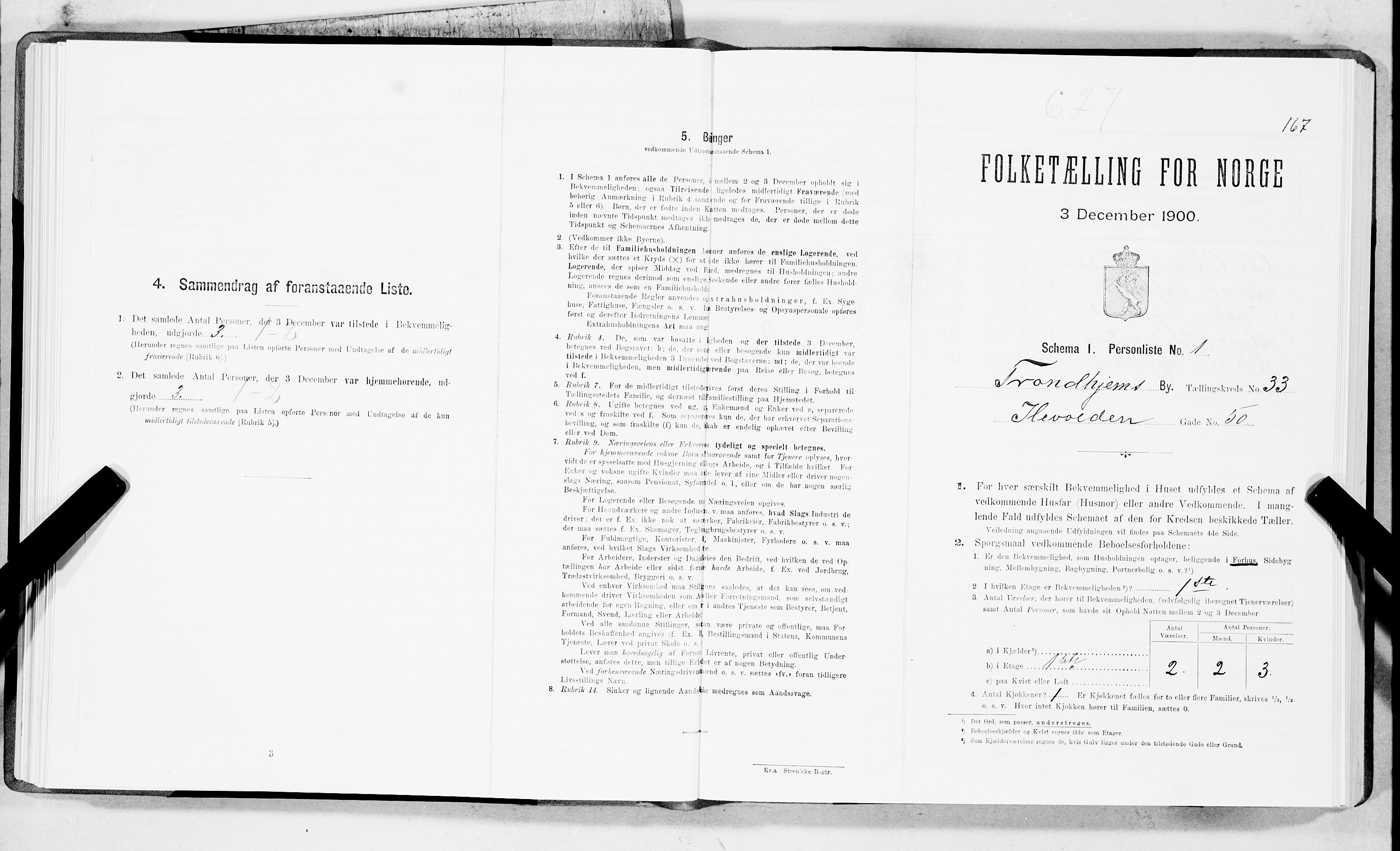 SAT, Folketelling 1900 for 1601 Trondheim kjøpstad, 1900, s. 5487