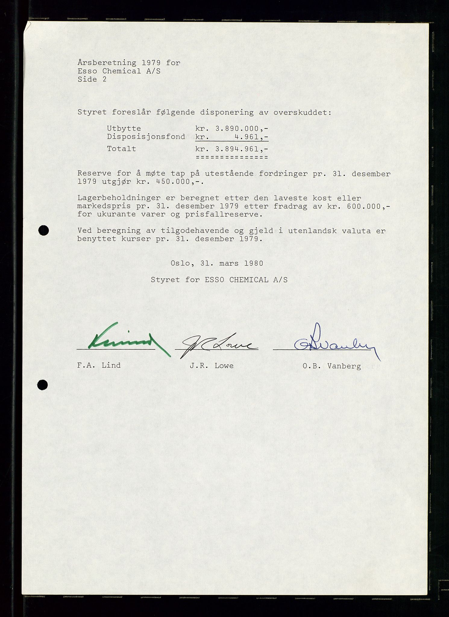 PA 1538 - Exxon Chemical Norge A/S, AV/SAST-A-101958/A/Aa/L0001/0003: Generalforsamlinger og styreprotokoller / Generalforsamlinger, 1980-1982