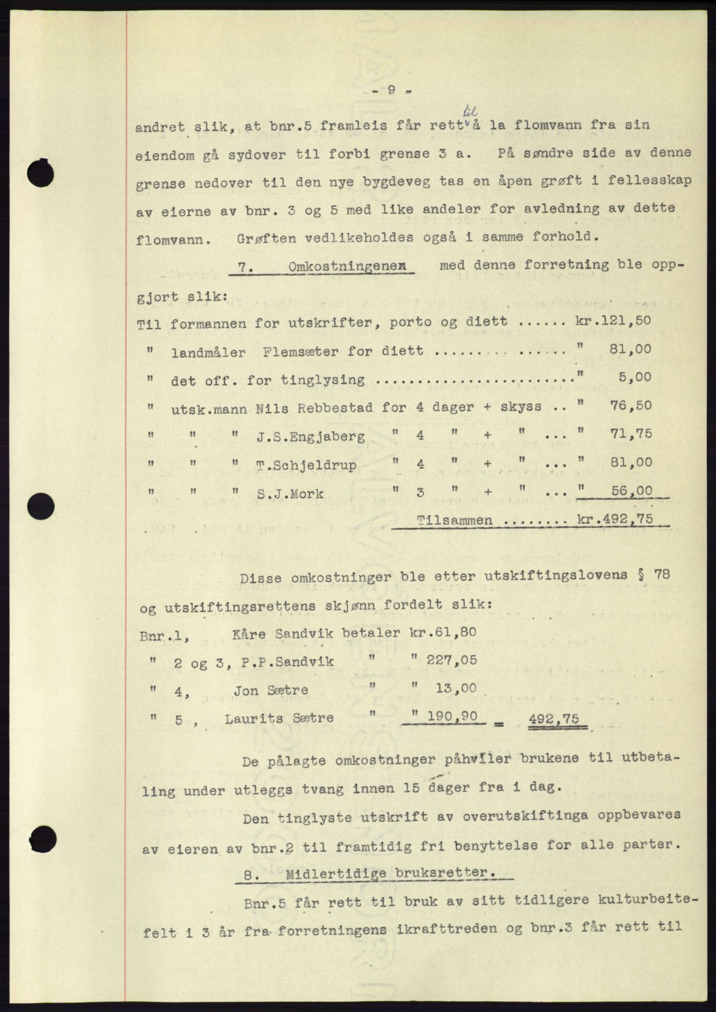 Søre Sunnmøre sorenskriveri, AV/SAT-A-4122/1/2/2C/L0085: Pantebok nr. 11A, 1949-1949, Dagboknr: 1378/1949