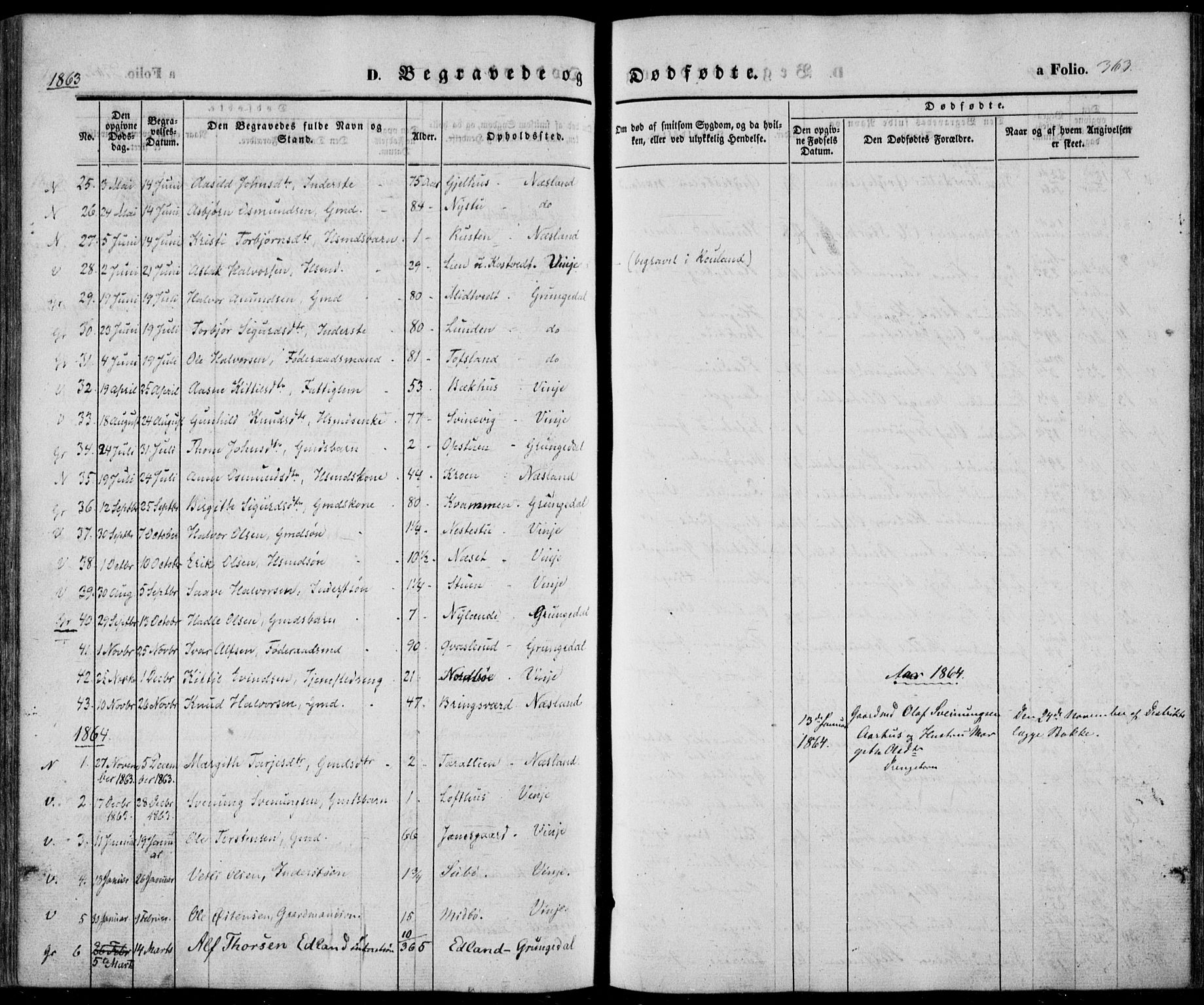 Vinje kirkebøker, AV/SAKO-A-312/F/Fa/L0004: Ministerialbok nr. I 4, 1843-1869, s. 363