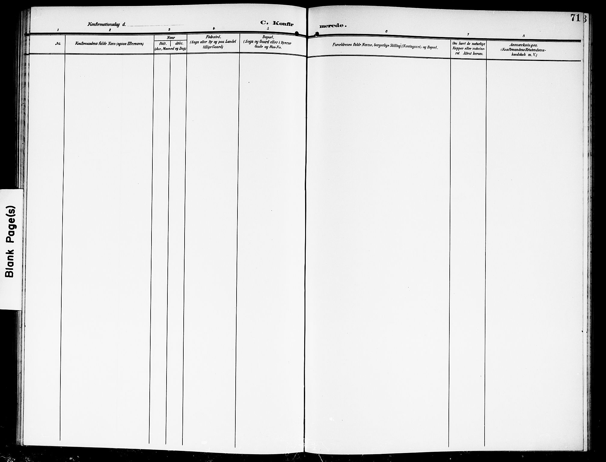 Nes prestekontor Kirkebøker, AV/SAO-A-10410/G/Gd/L0001: Klokkerbok nr. IV 1, 1907-1922, s. 71