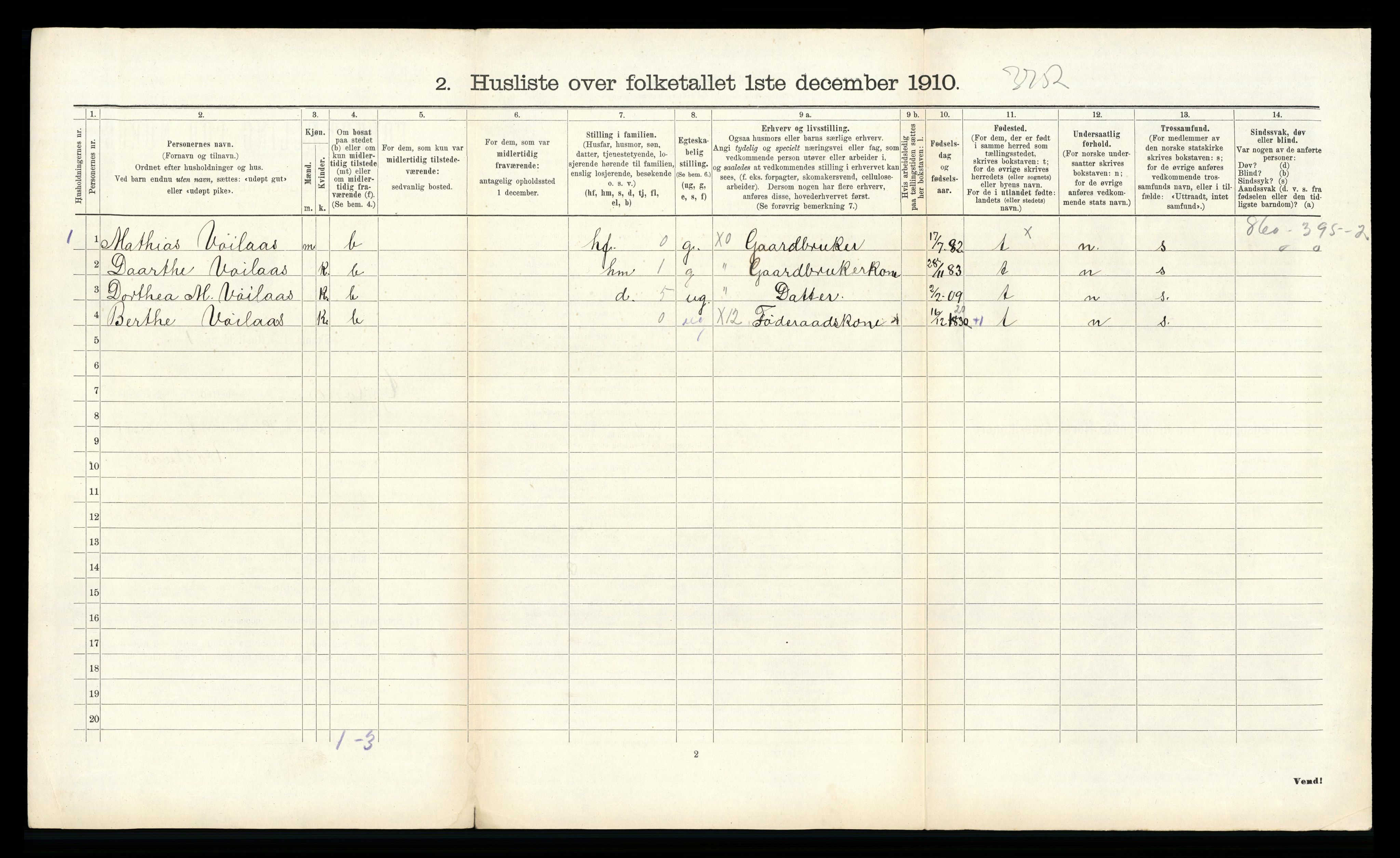 RA, Folketelling 1910 for 1044 Gyland herred, 1910, s. 239