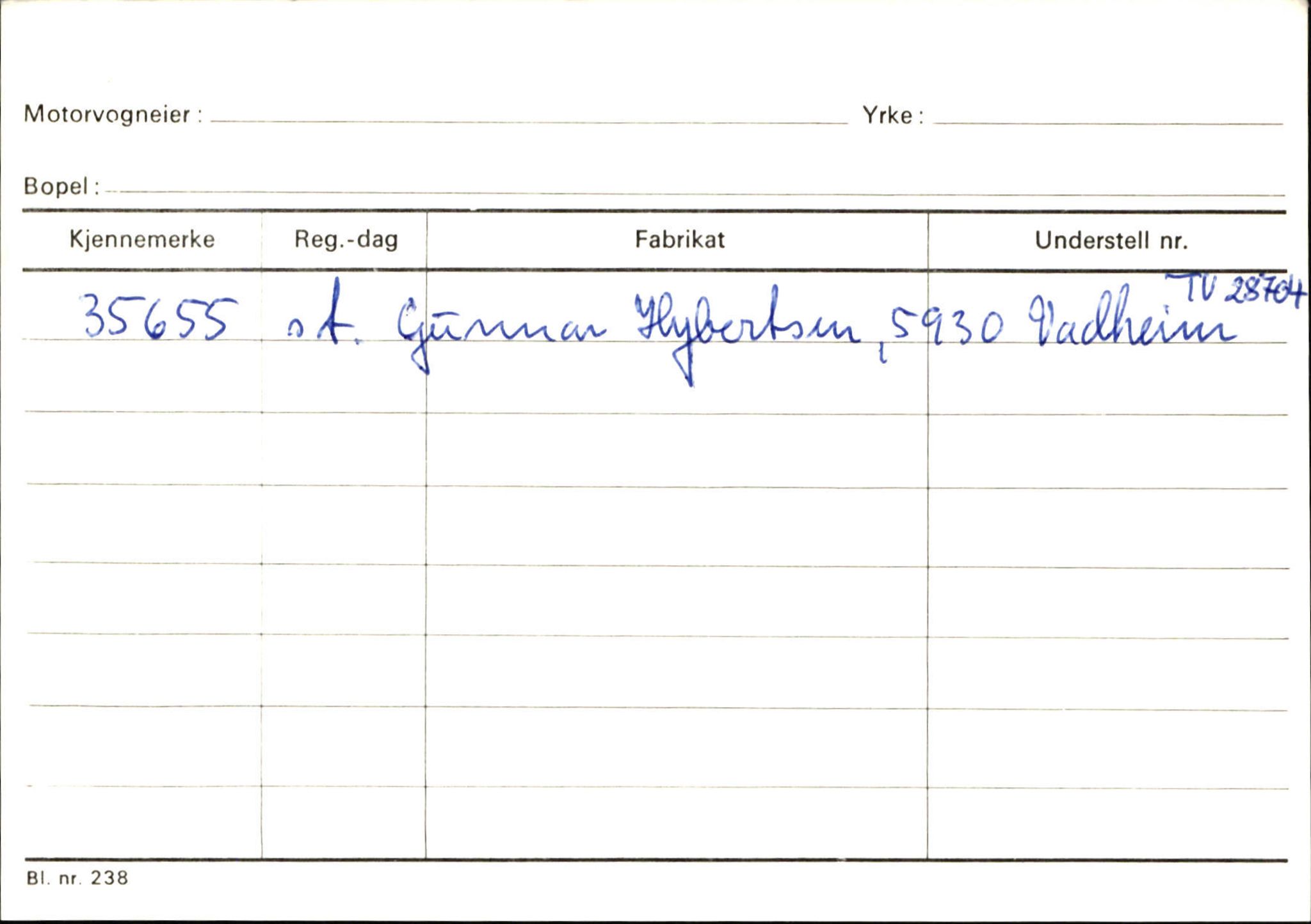 Statens vegvesen, Sogn og Fjordane vegkontor, AV/SAB-A-5301/4/F/L0130: Eigarregister Eid T-Å. Høyanger A-O, 1945-1975, s. 2039