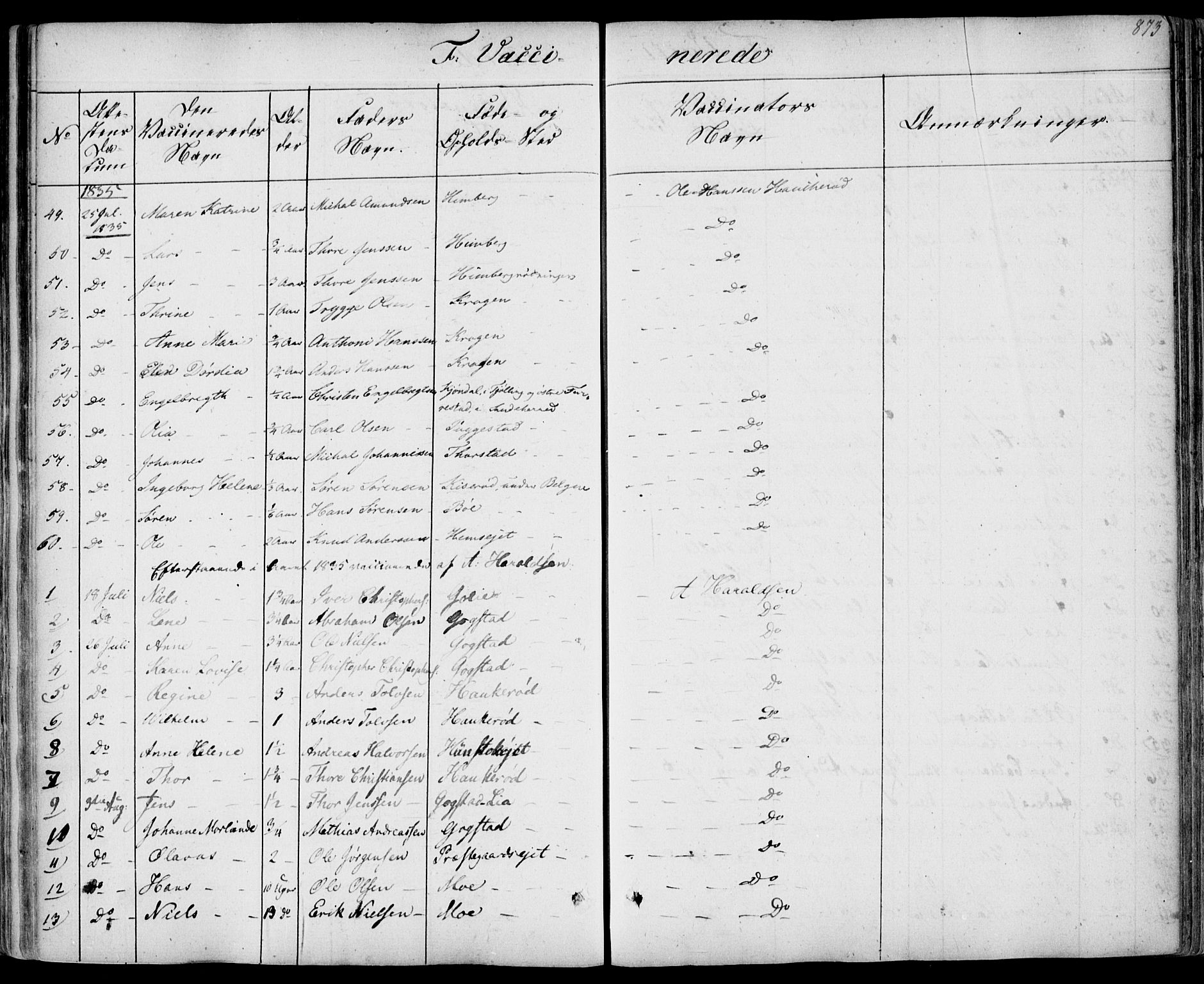 Sandar kirkebøker, AV/SAKO-A-243/F/Fa/L0005: Ministerialbok nr. 5, 1832-1847, s. 872-873