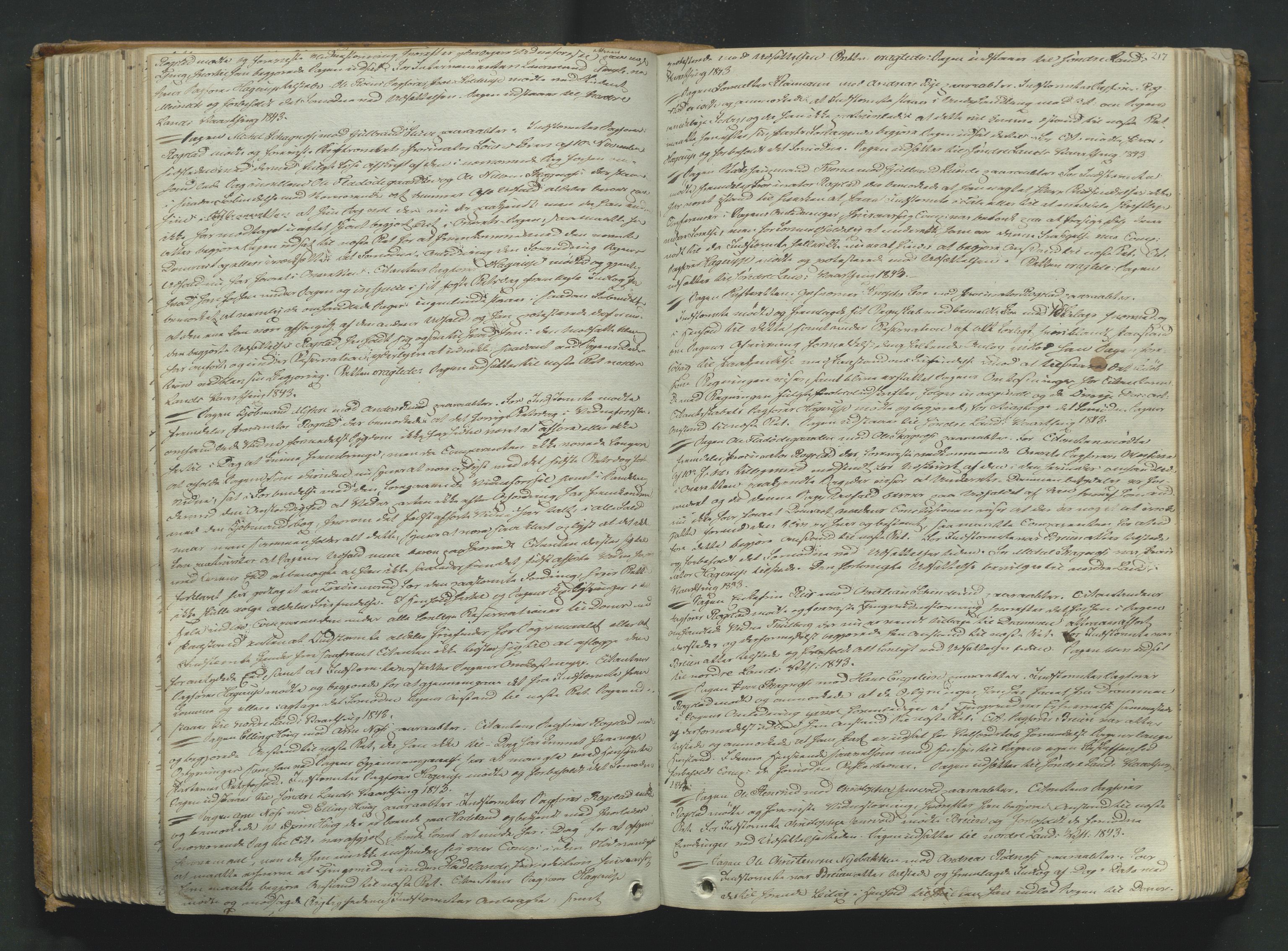 Hadeland og Land tingrett, AV/SAH-TING-010/G/Gb/L0007: Tingbok, 1840-1844, s. 216b-217a