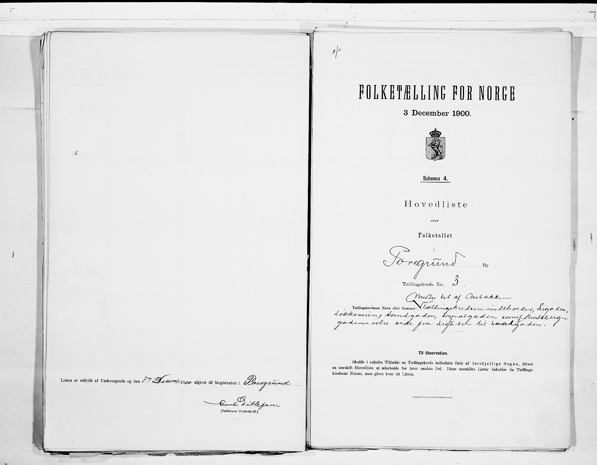 SAKO, Folketelling 1900 for 0805 Porsgrunn kjøpstad, 1900, s. 8