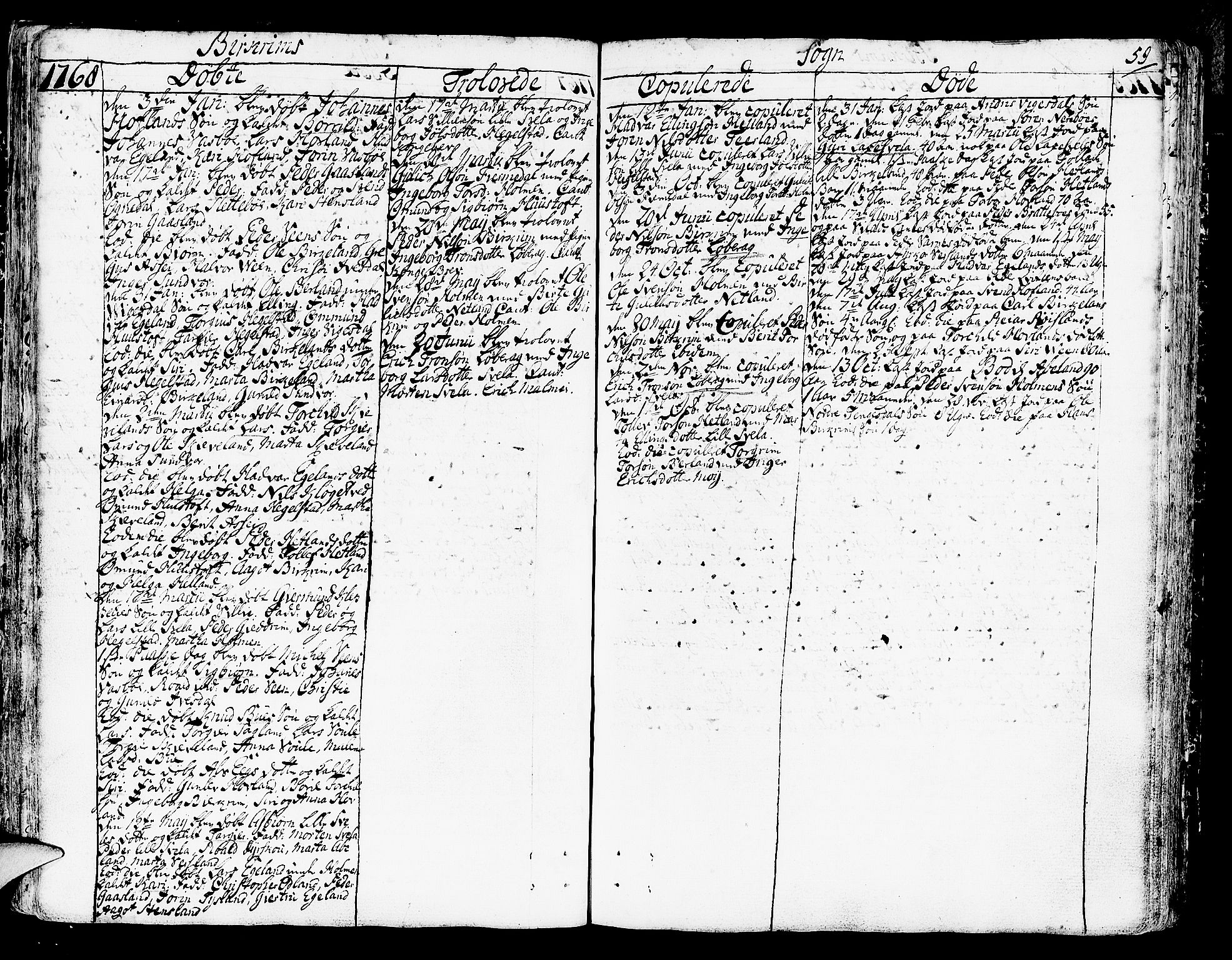 Helleland sokneprestkontor, SAST/A-101810: Ministerialbok nr. A 2 /2, 1762-1791, s. 59