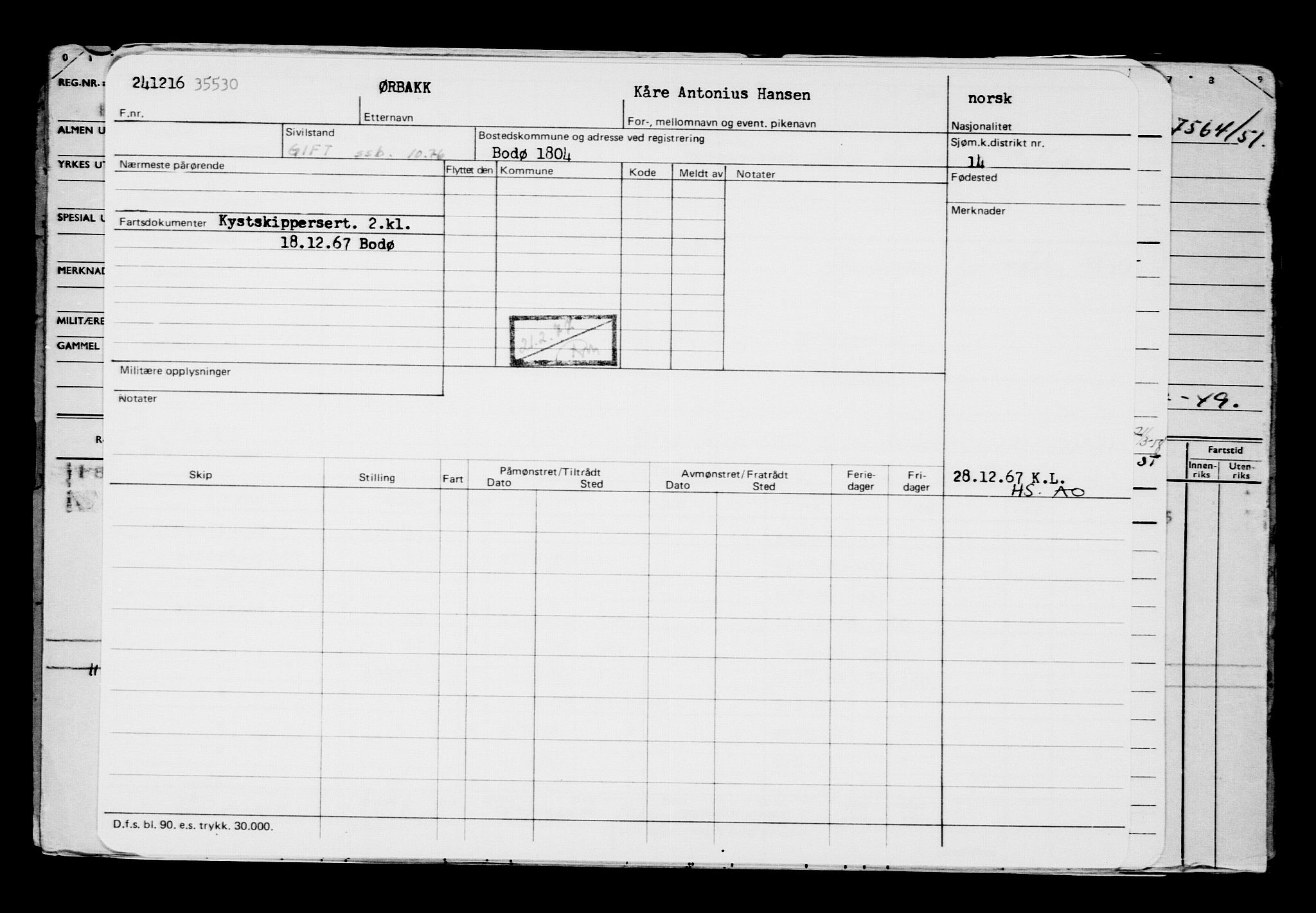 Direktoratet for sjømenn, AV/RA-S-3545/G/Gb/L0144: Hovedkort, 1916, s. 630