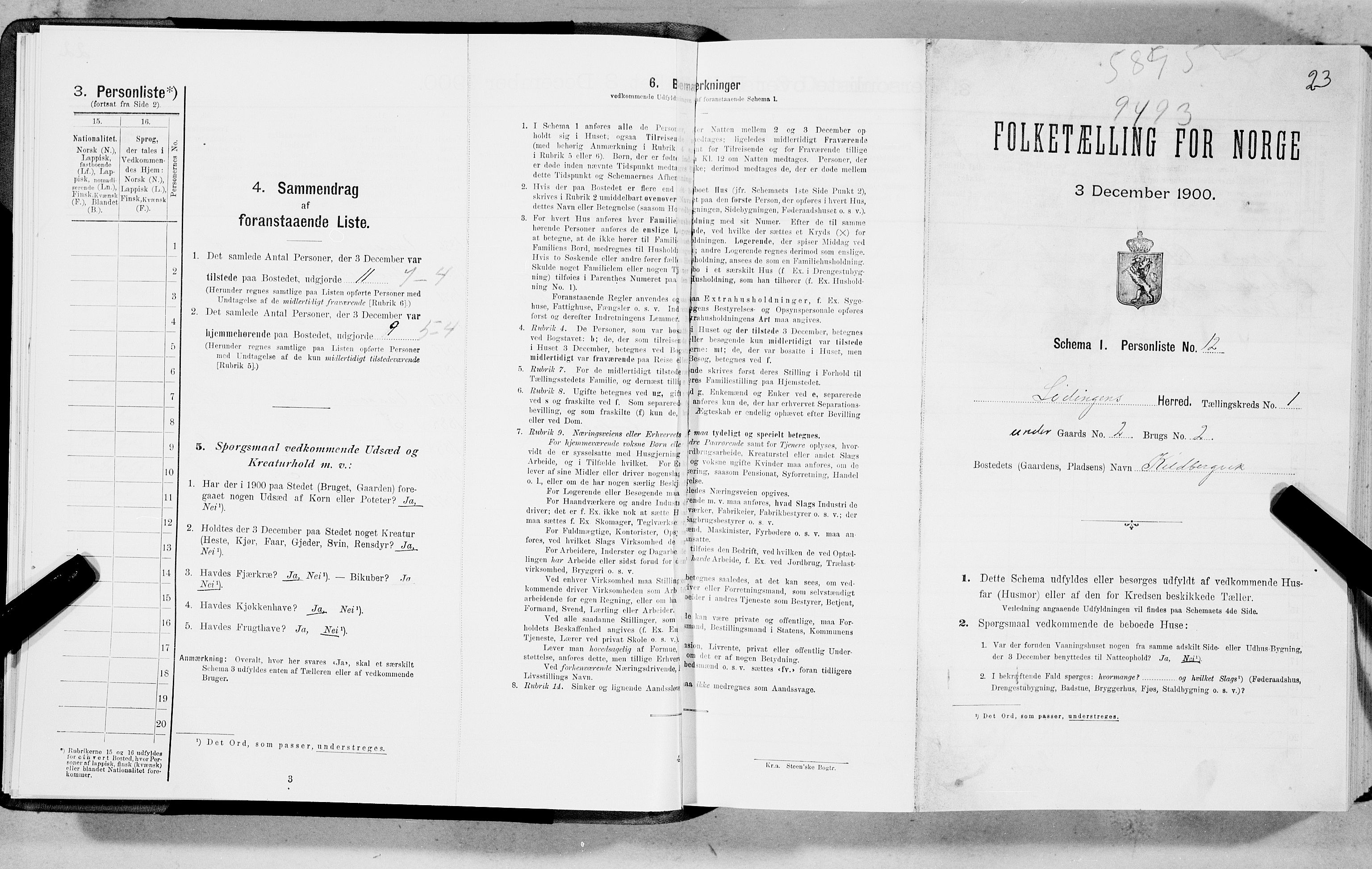 SAT, Folketelling 1900 for 1851 Lødingen herred, 1900, s. 23