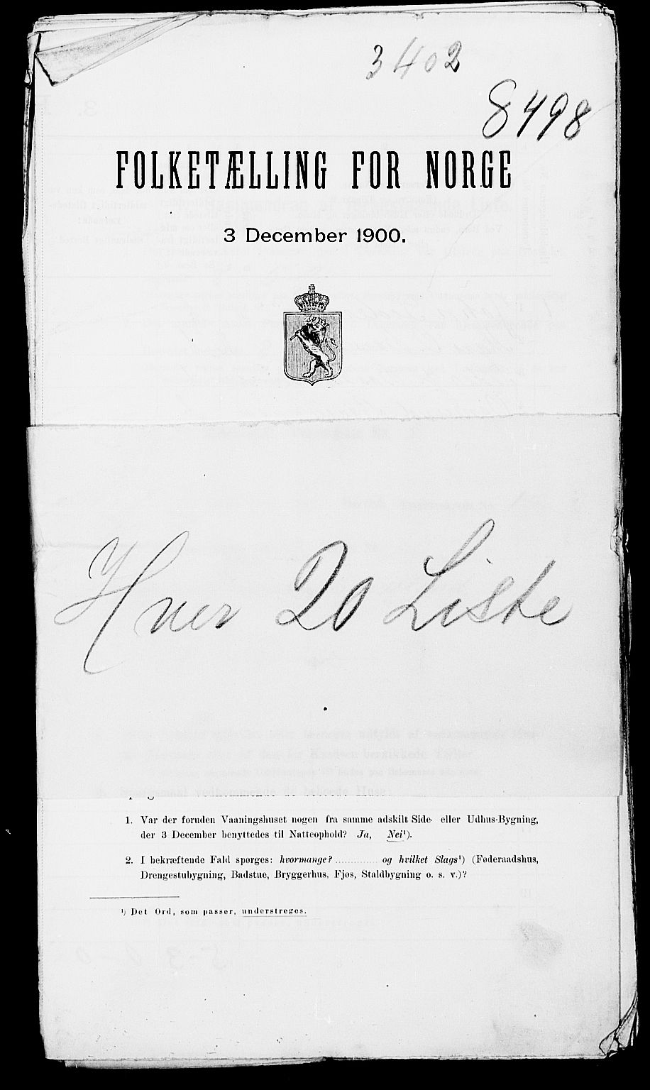 SAK, Folketelling 1900 for 1015 Hægeland herred, 1900, s. 22