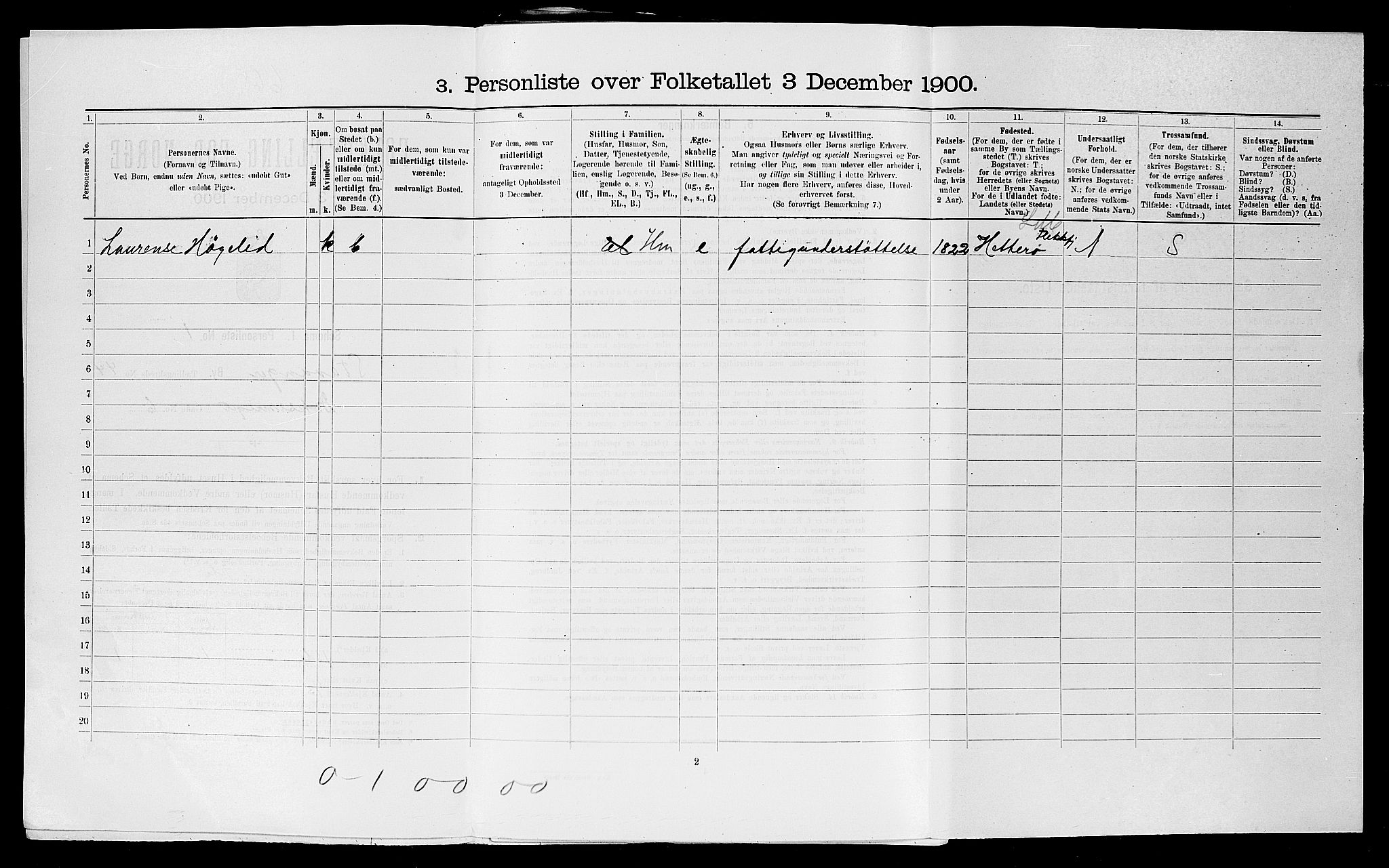 SAST, Folketelling 1900 for 1103 Stavanger kjøpstad, 1900, s. 16466