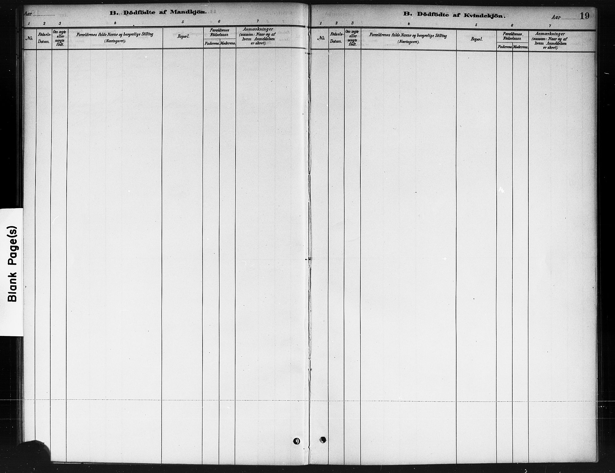 Ås prestekontor Kirkebøker, SAO/A-10894/F/Fc/L0001: Ministerialbok nr. III 1, 1881-1891, s. 19