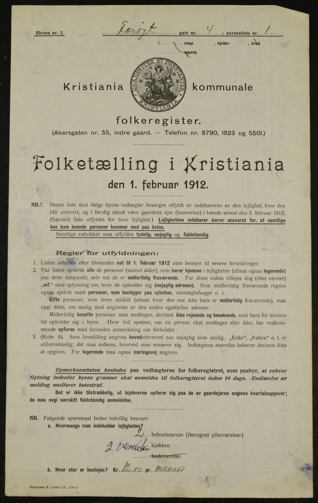 OBA, Kommunal folketelling 1.2.1912 for Kristiania, 1912, s. 28335