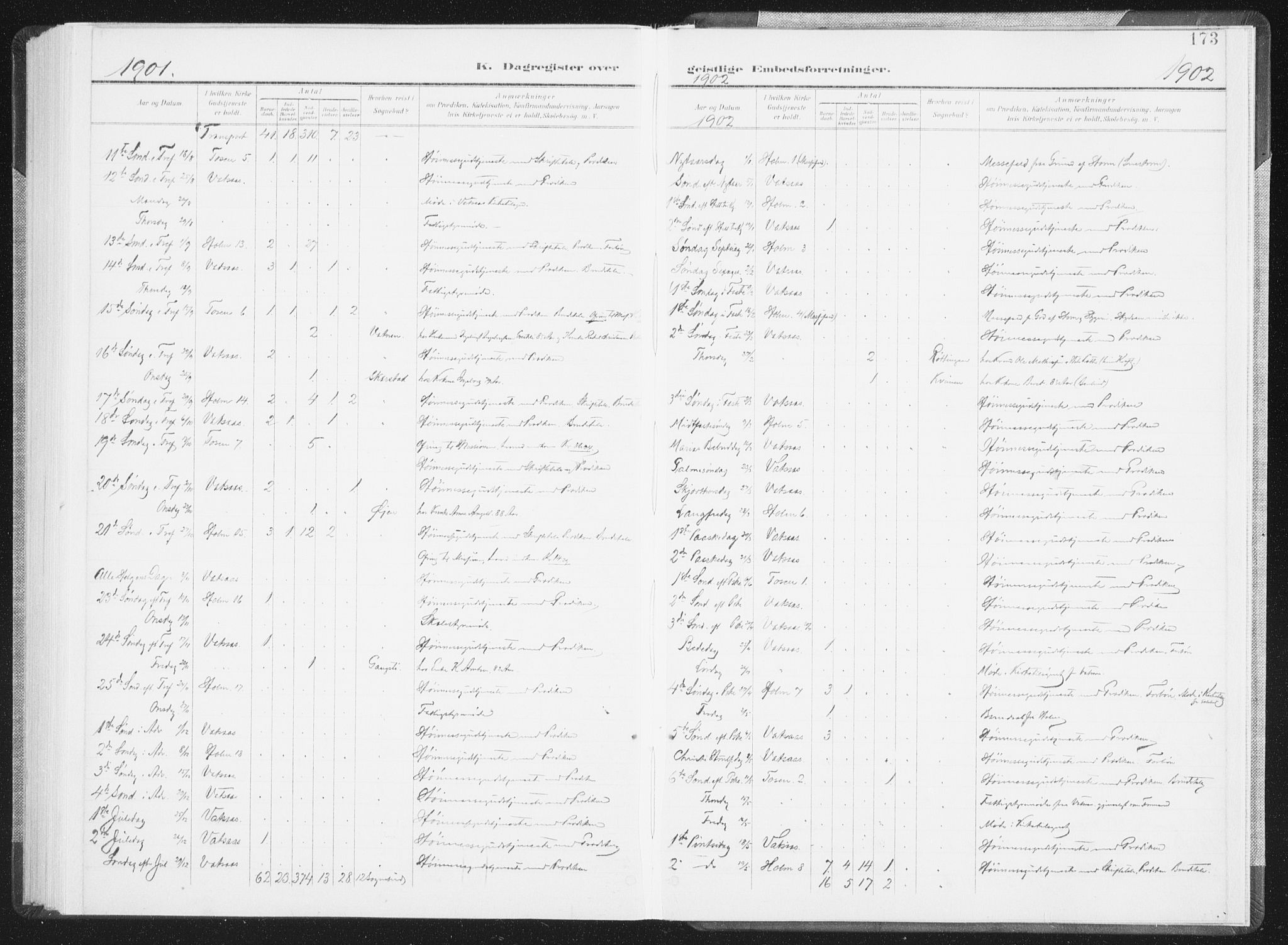 Ministerialprotokoller, klokkerbøker og fødselsregistre - Nordland, SAT/A-1459/810/L0153: Ministerialbok nr. 810A12, 1899-1914, s. 173