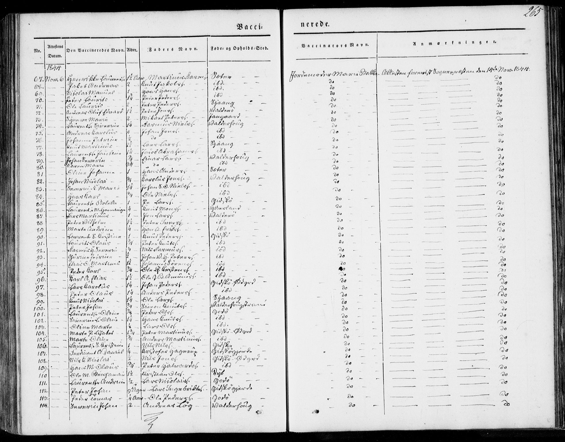 Ministerialprotokoller, klokkerbøker og fødselsregistre - Møre og Romsdal, AV/SAT-A-1454/528/L0396: Ministerialbok nr. 528A07, 1839-1847, s. 265