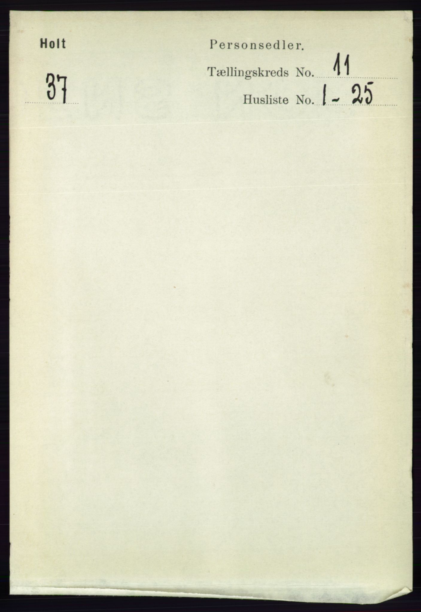 RA, Folketelling 1891 for 0914 Holt herred, 1891, s. 4796